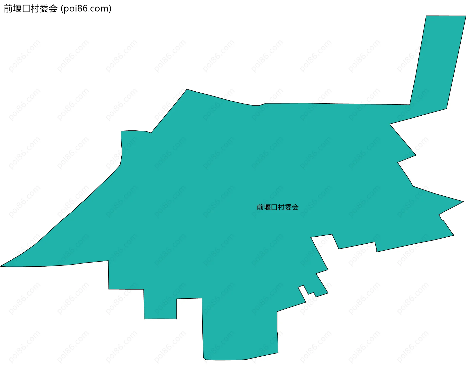 前堰口村委会边界地图
