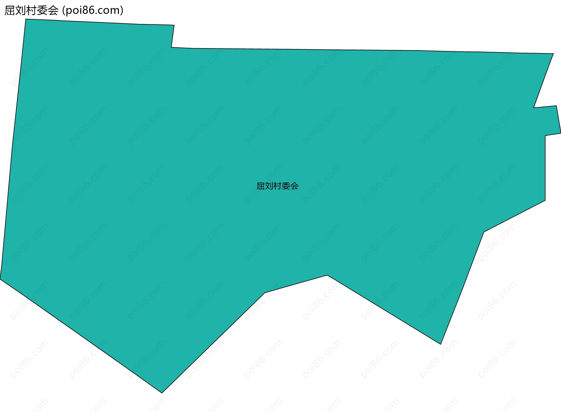 屈刘村委会边界地图