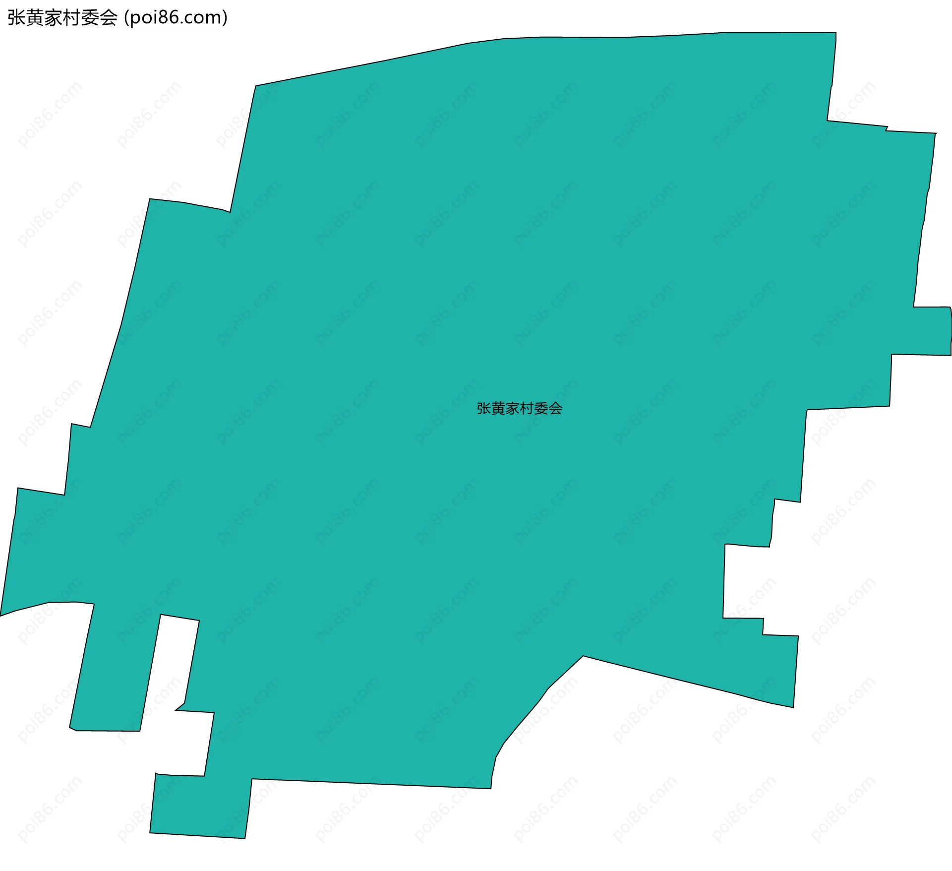 张黄家村委会边界地图
