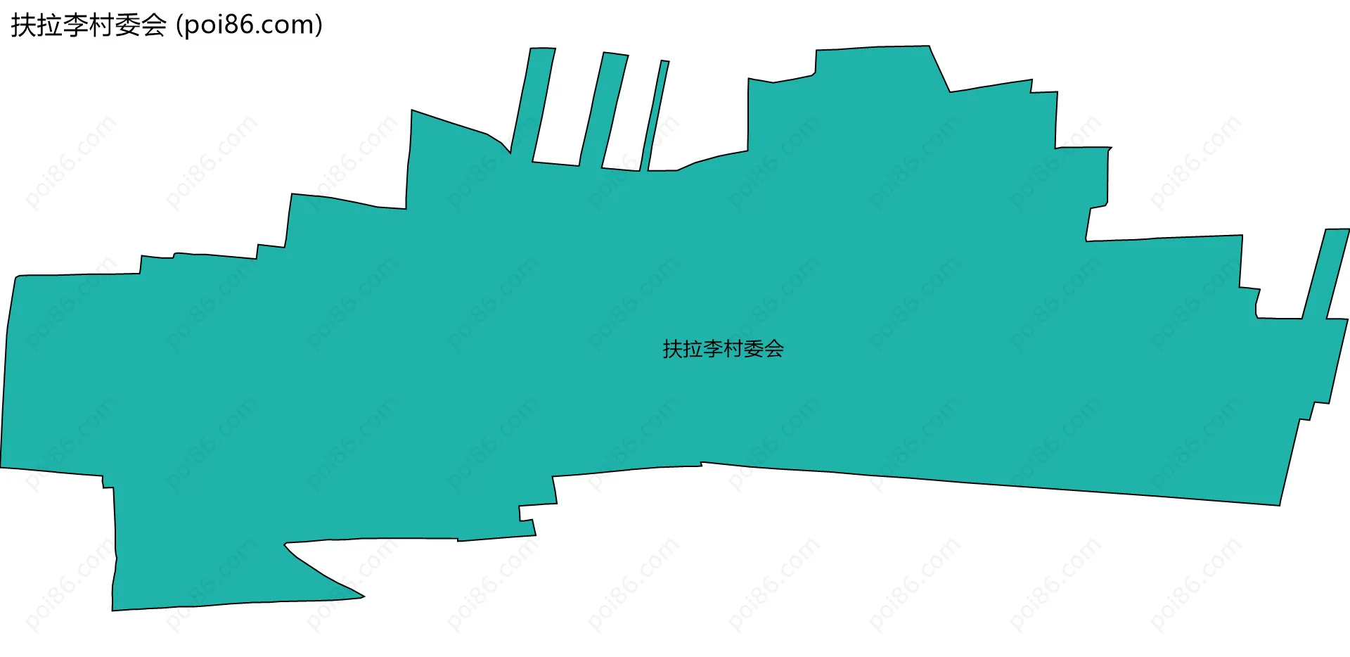 扶拉李村委会边界地图