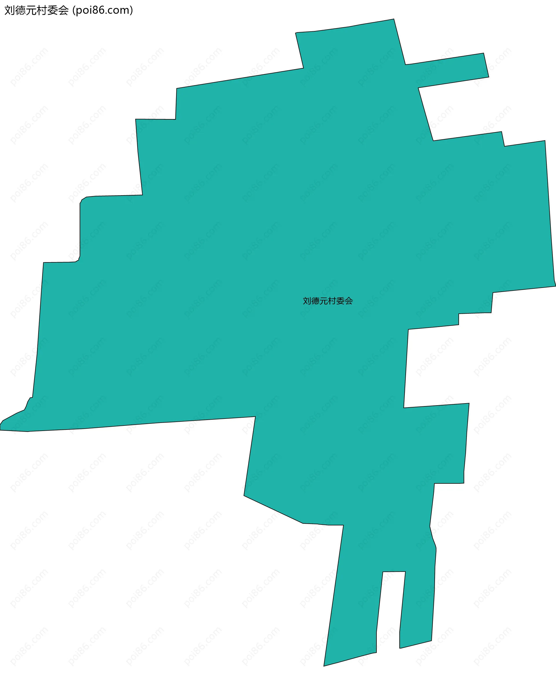 刘德元村委会边界地图