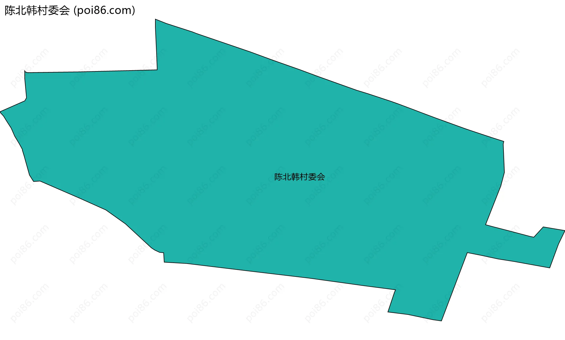 陈北韩村委会边界地图