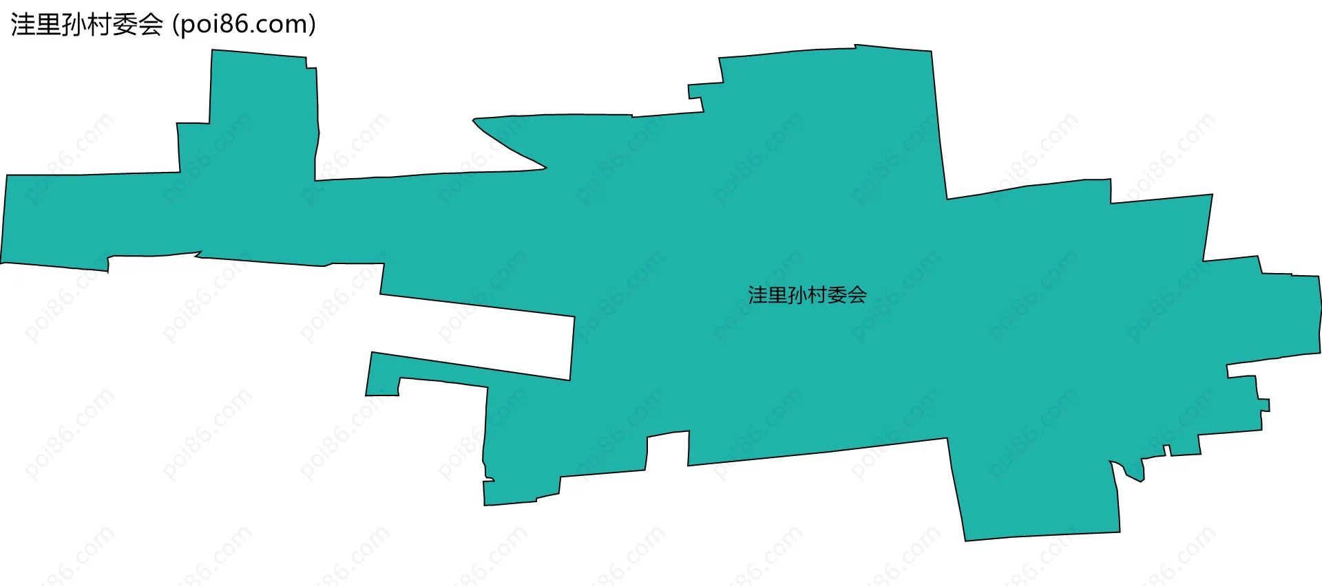 洼里孙村委会边界地图