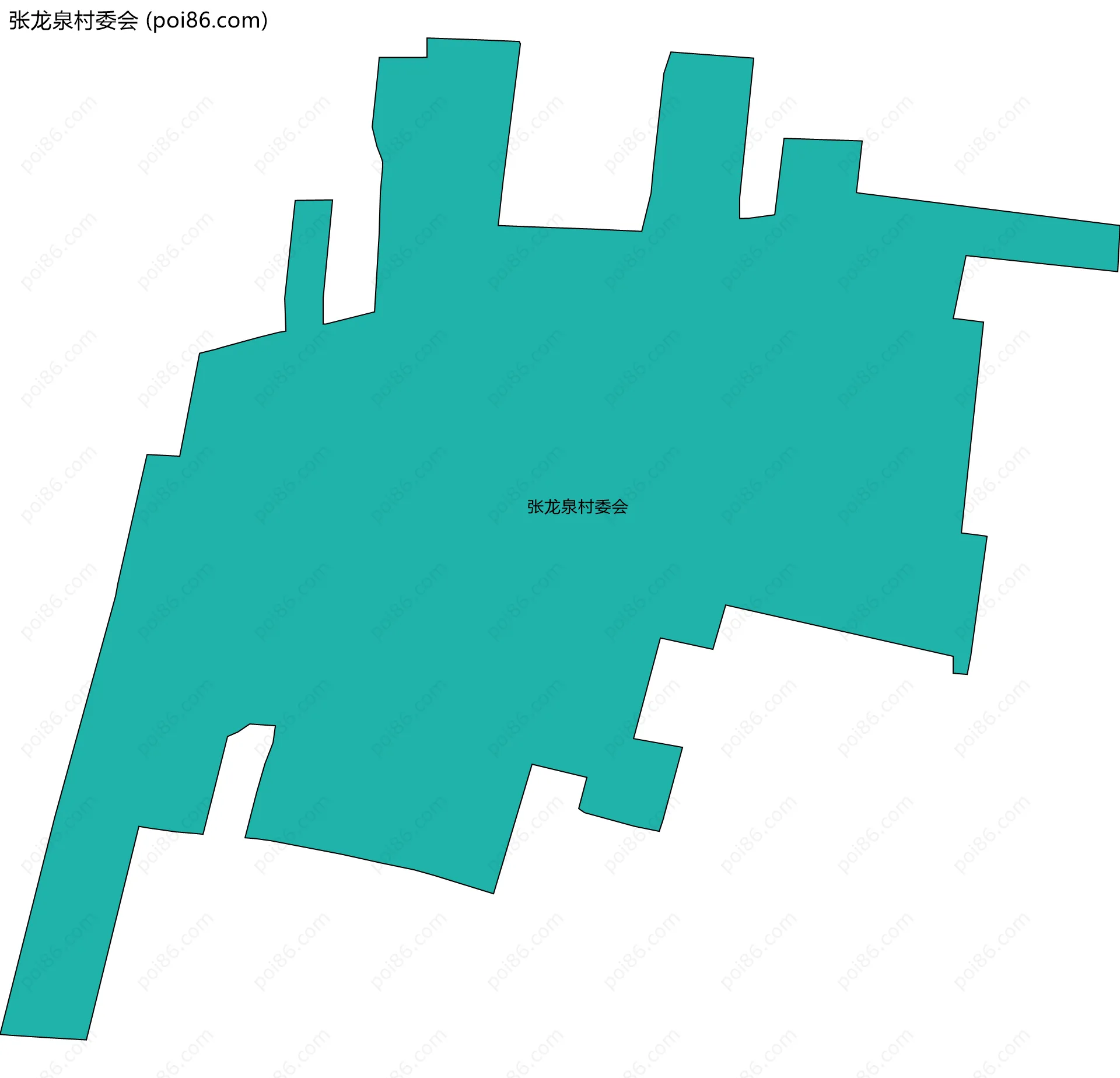 张龙泉村委会边界地图