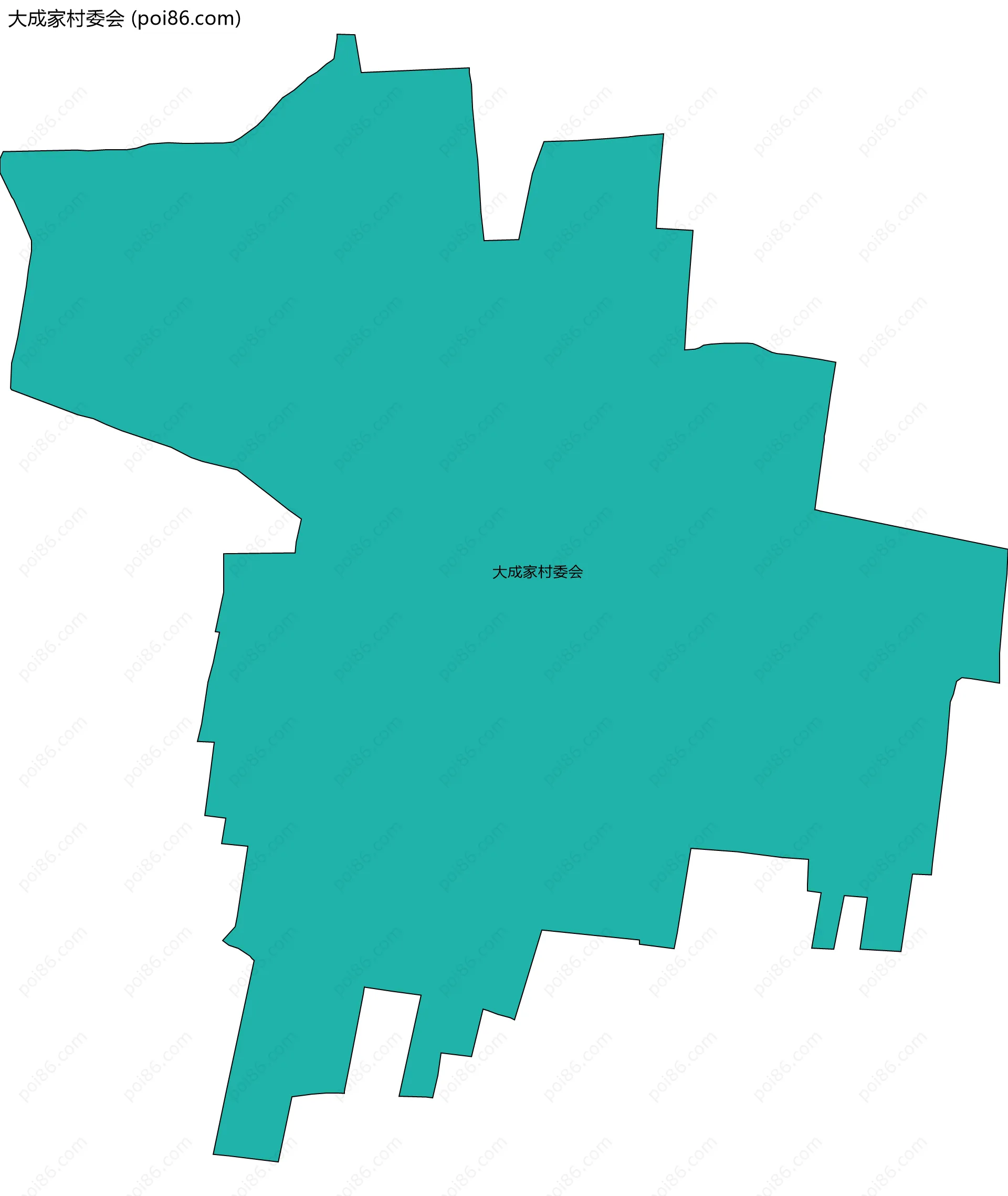 大成家村委会边界地图