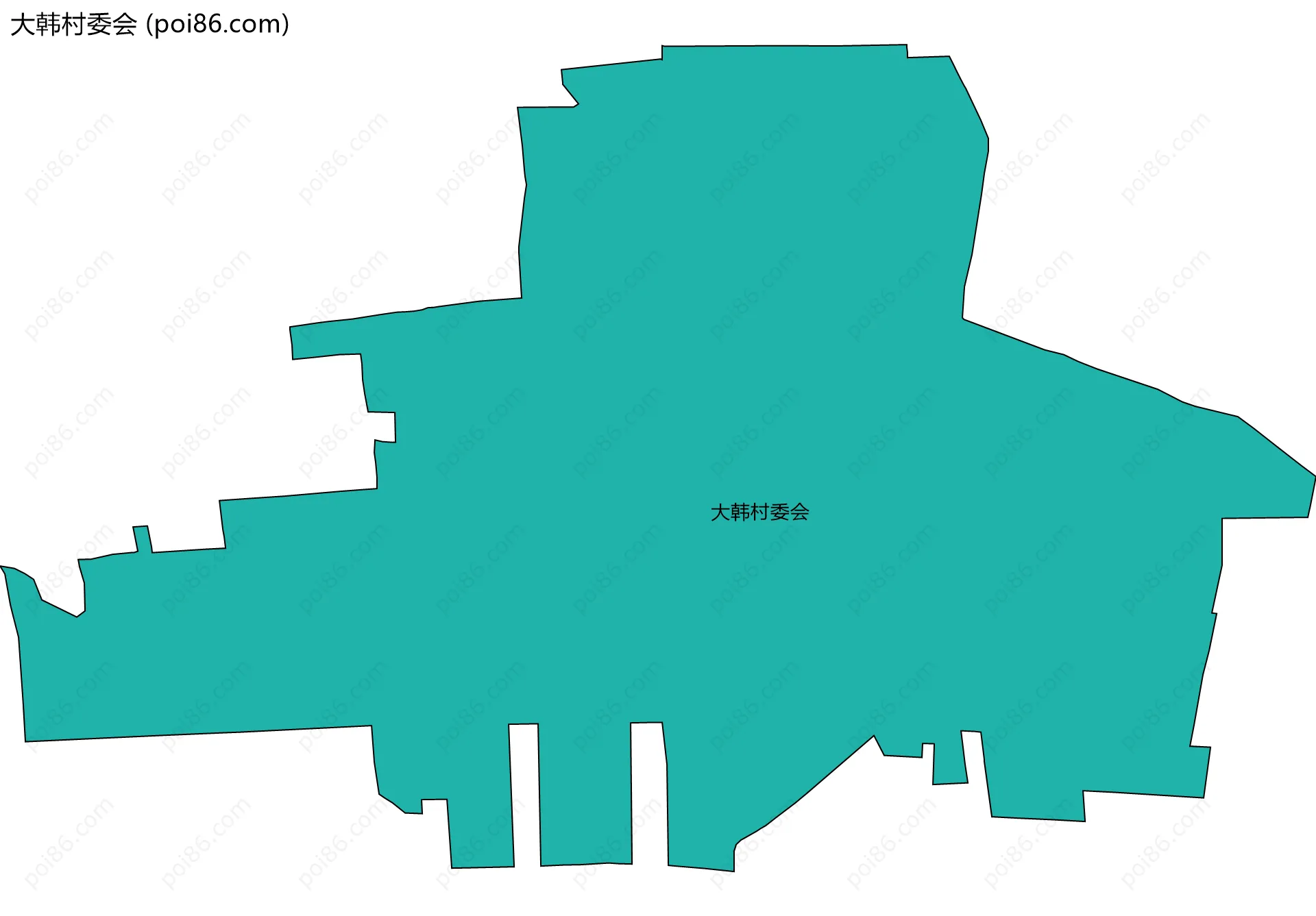 大韩村委会边界地图