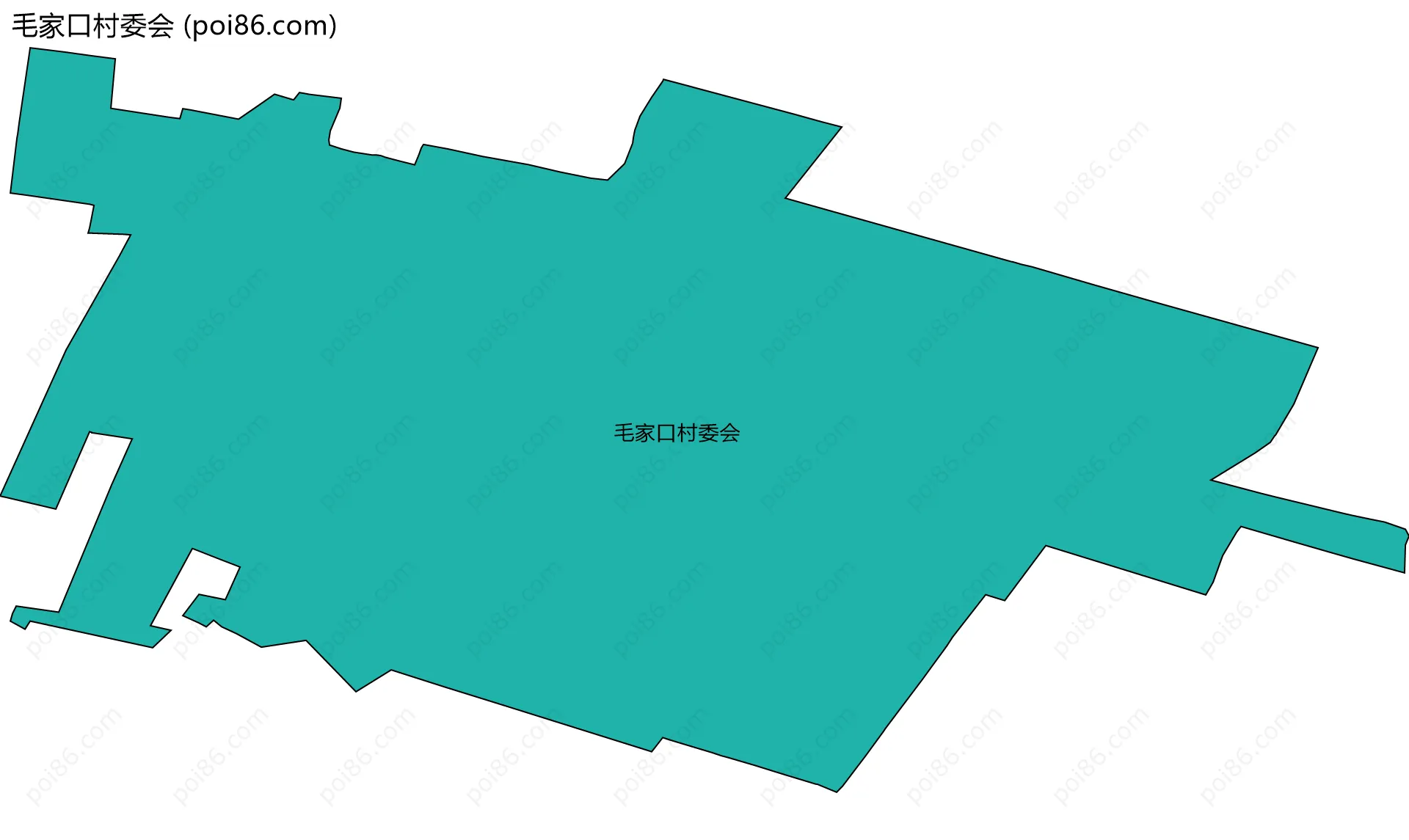 毛家口村委会边界地图