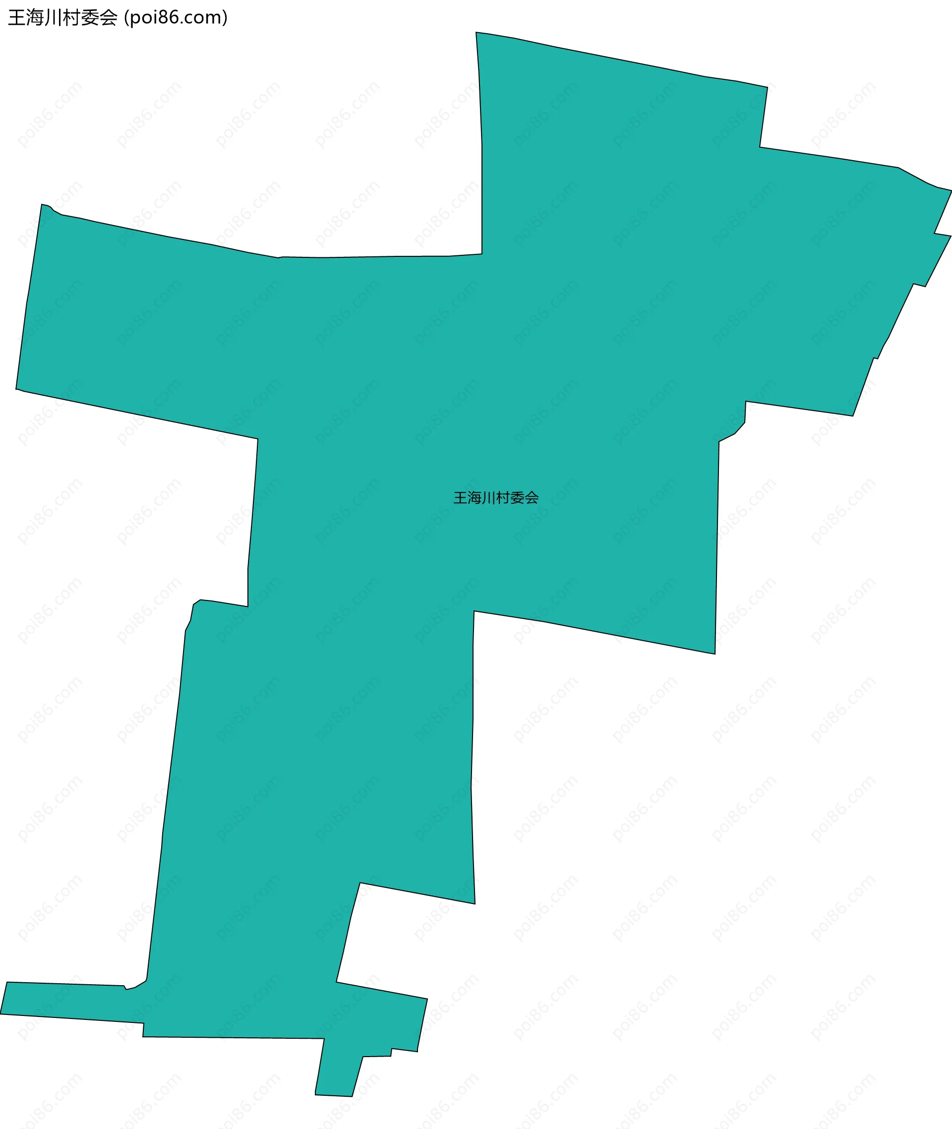 王海川村委会边界地图