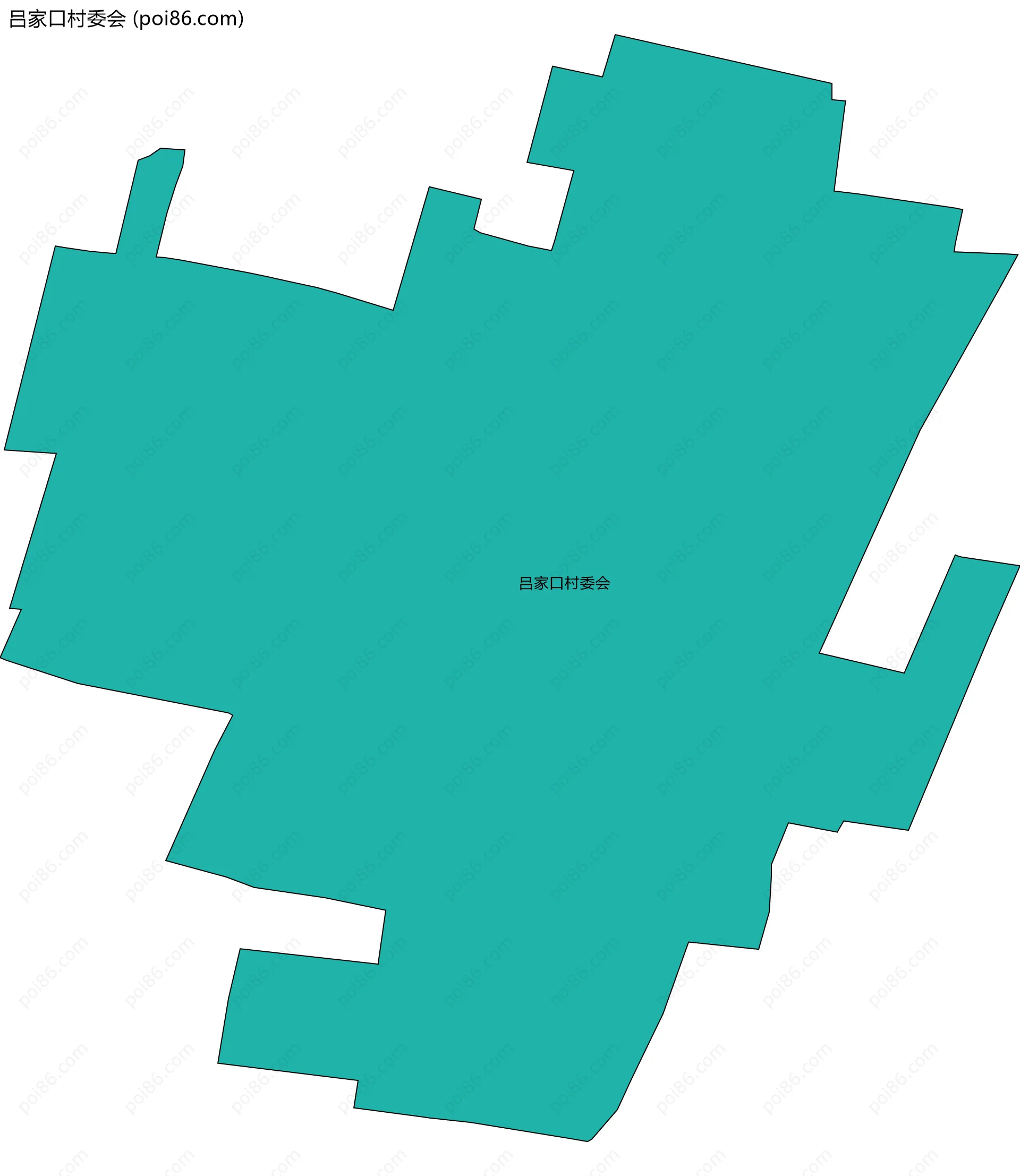 吕家口村委会边界地图