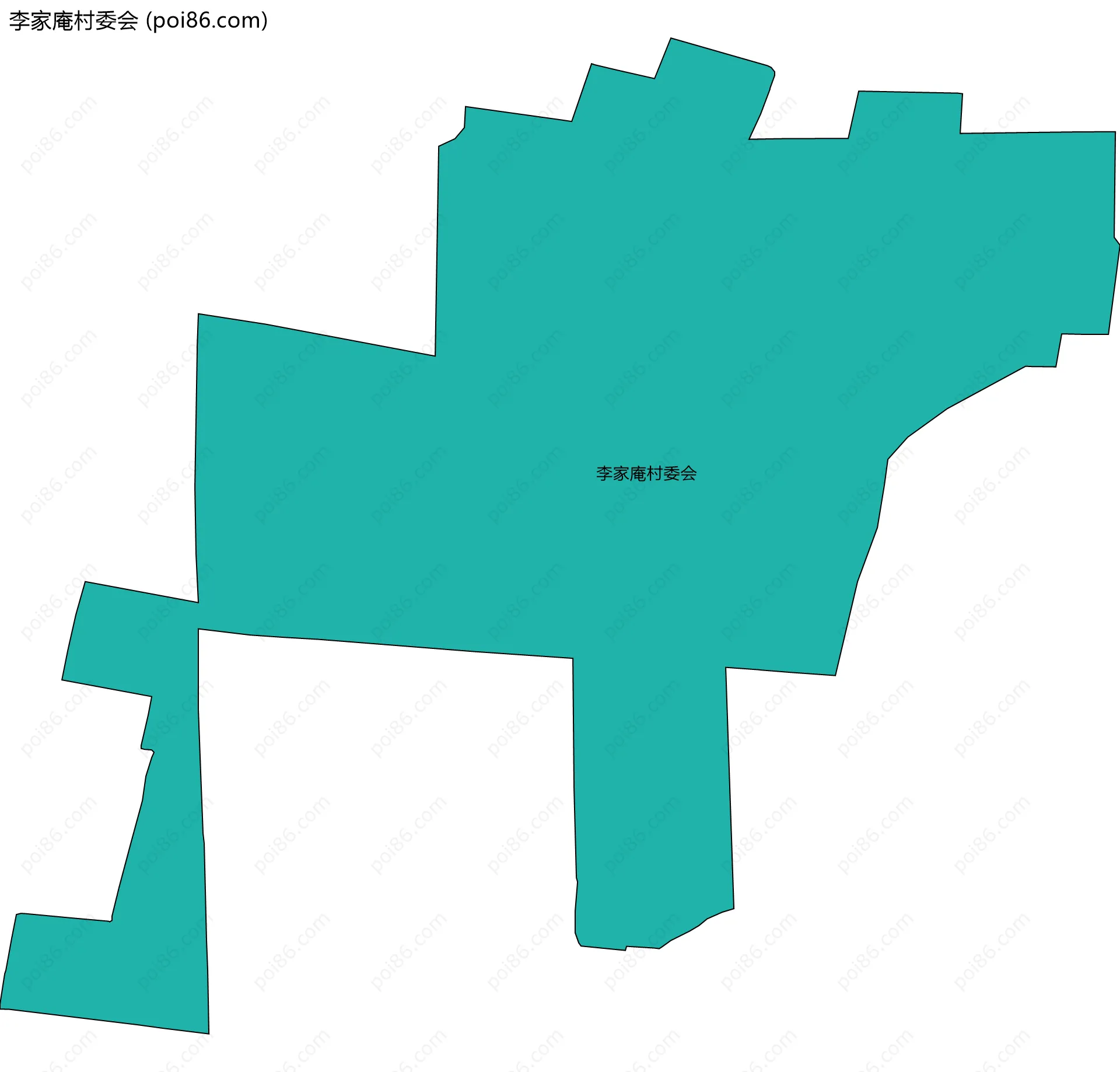 李家庵村委会边界地图