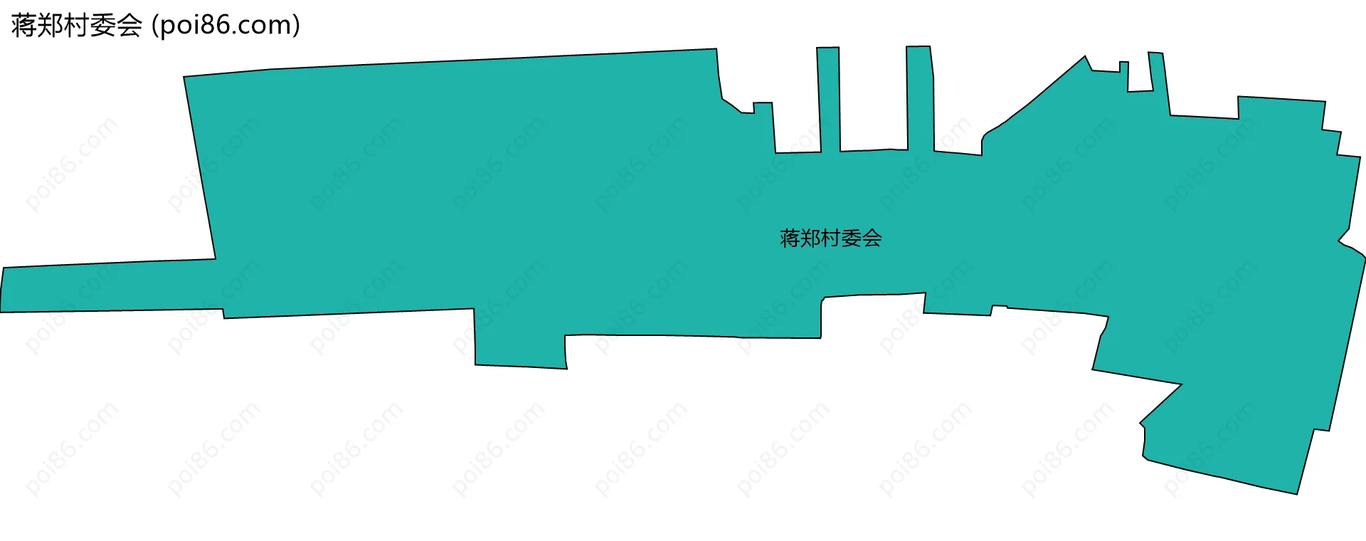 蒋郑村委会边界地图