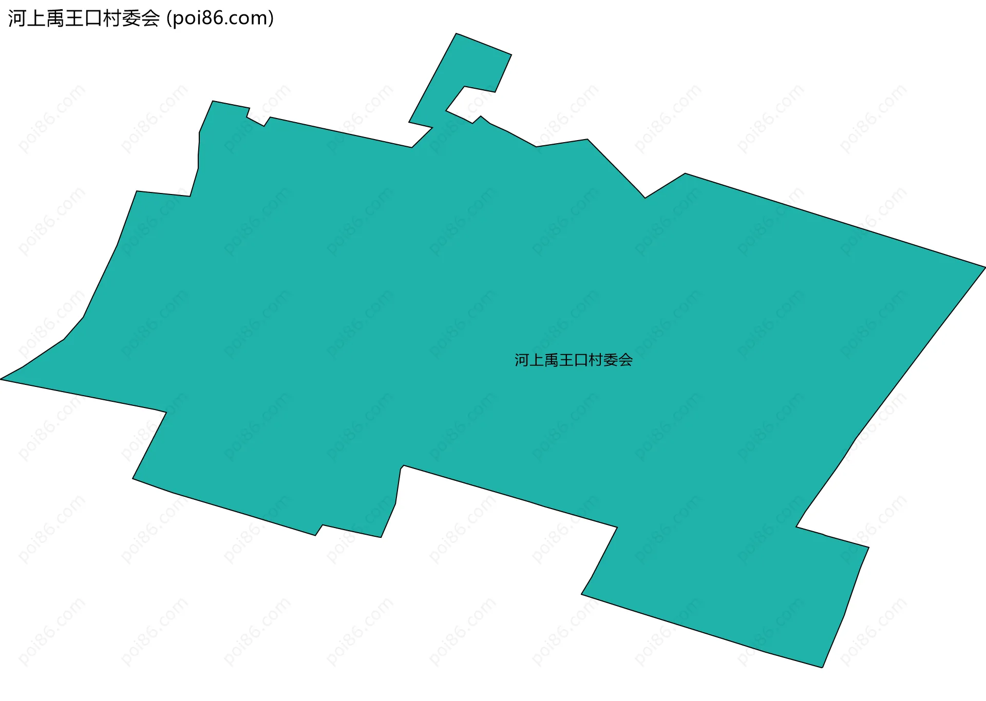 河上禹王口村委会边界地图