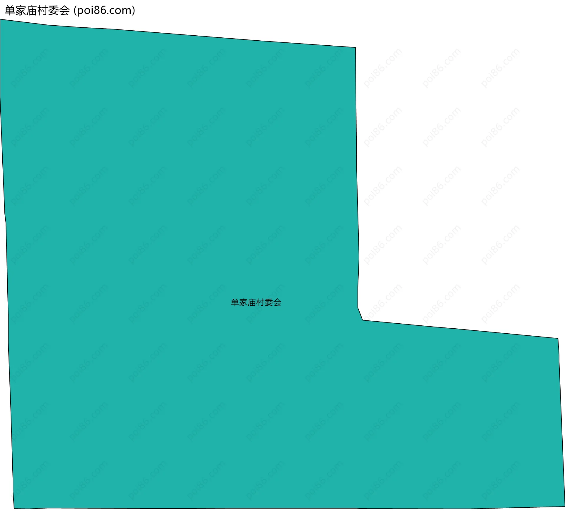 单家庙村委会边界地图