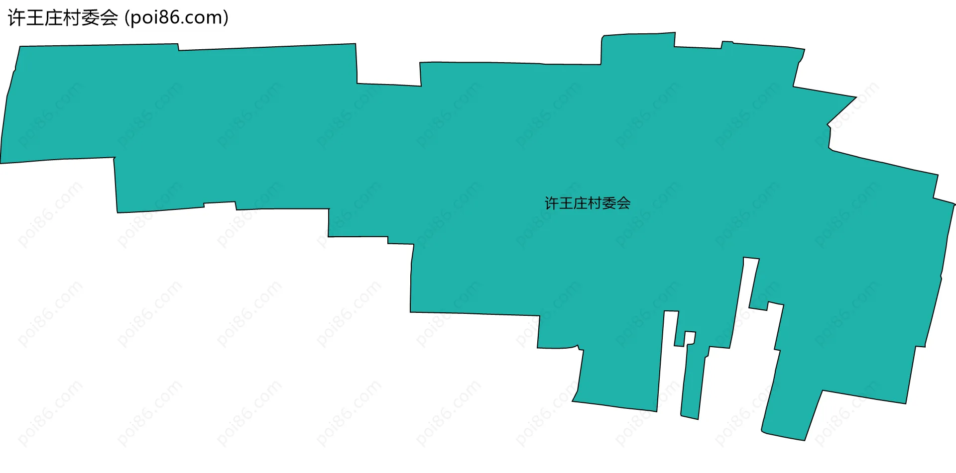 许王庄村委会边界地图