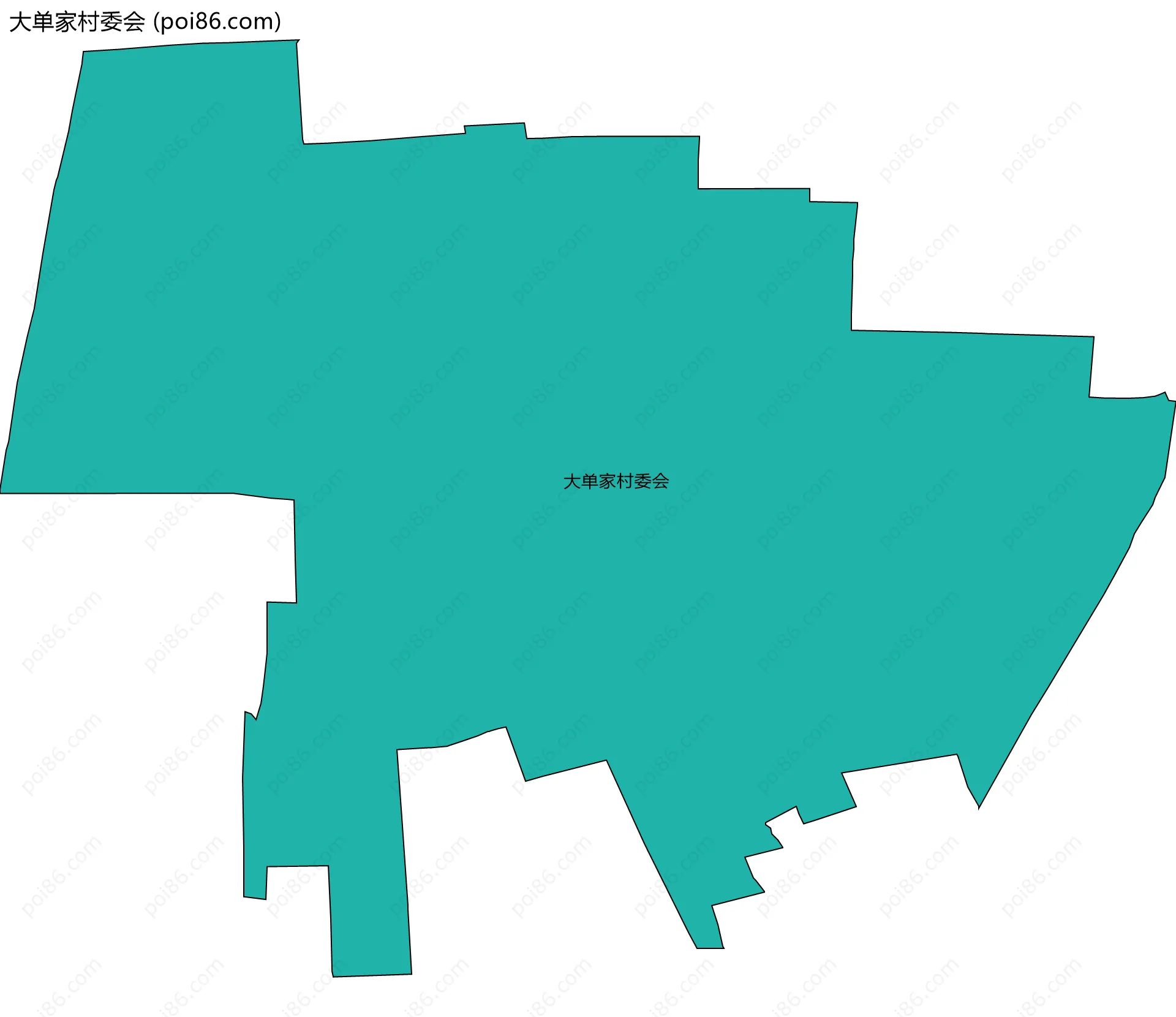 大单家村委会边界地图