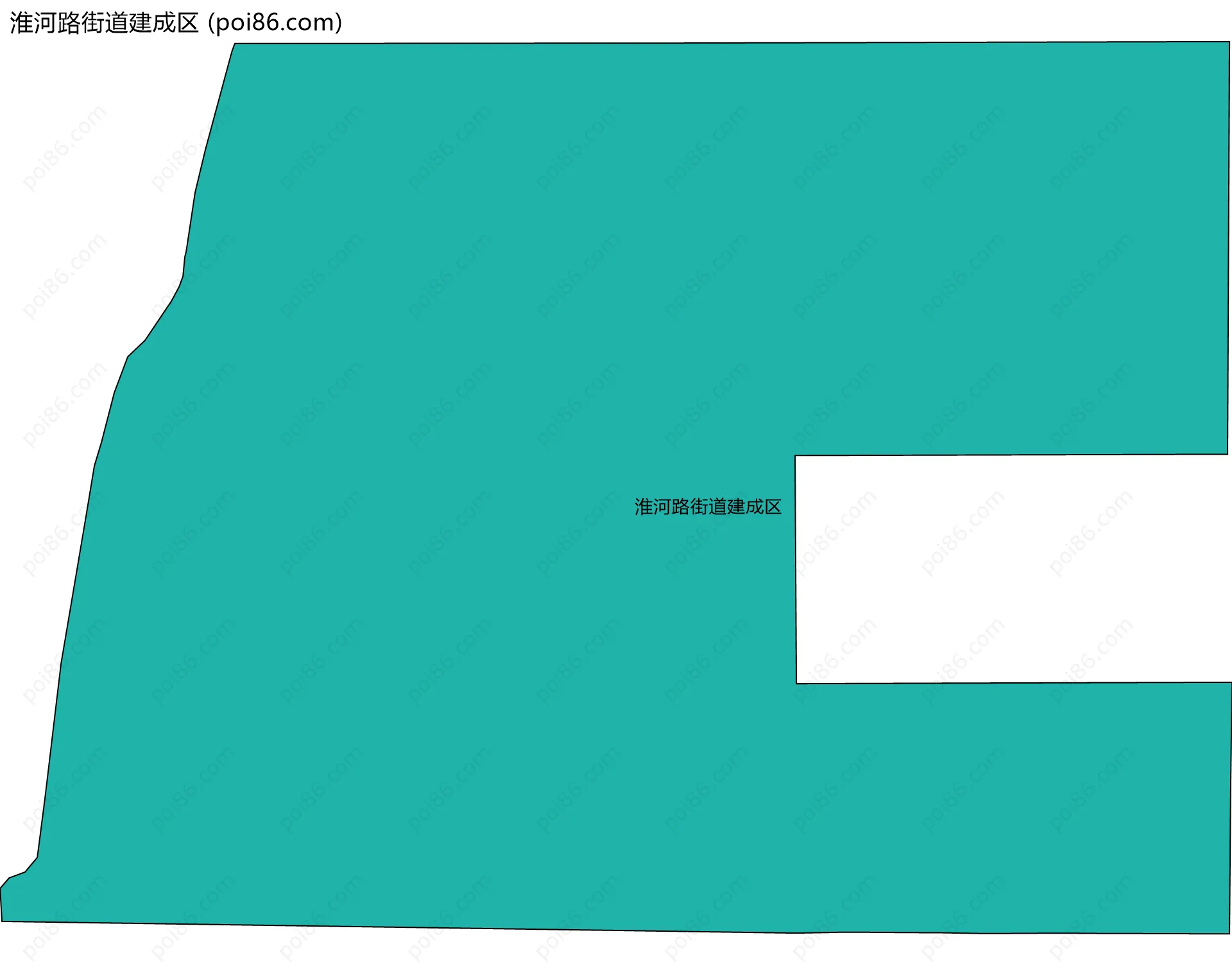 淮河路街道建成区边界地图