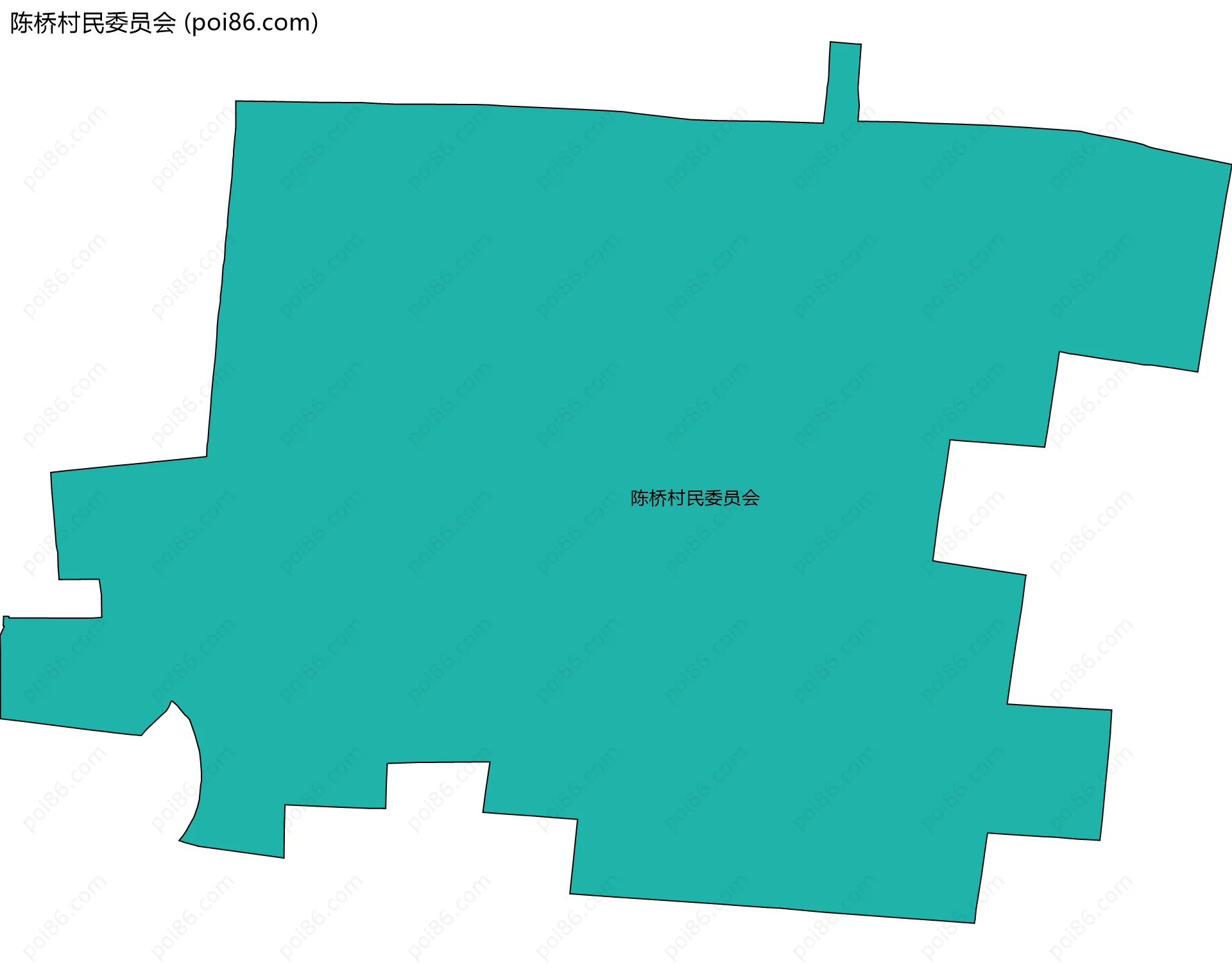 陈桥村民委员会边界地图