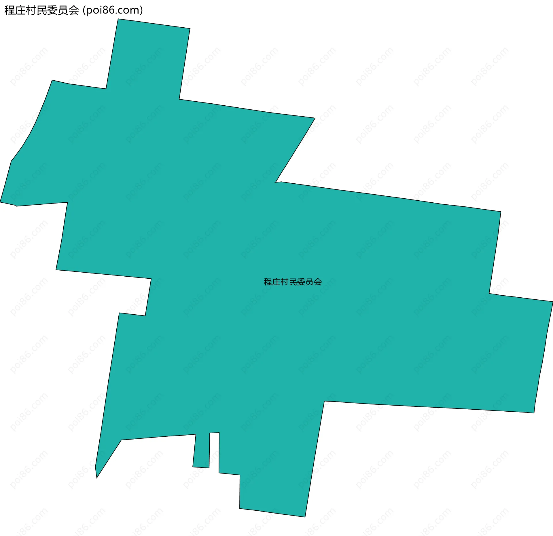 程庄村民委员会边界地图