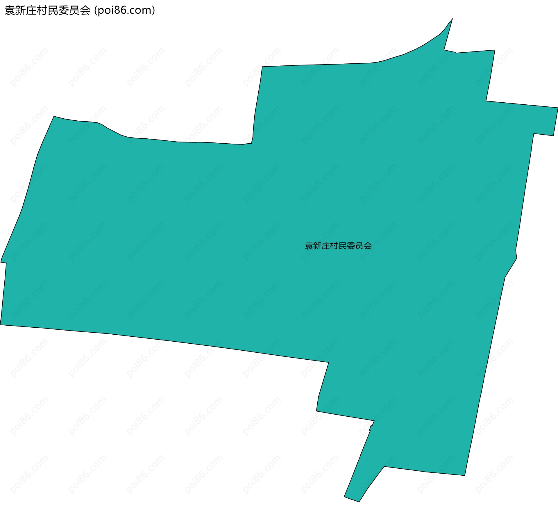 袁新庄村民委员会边界地图