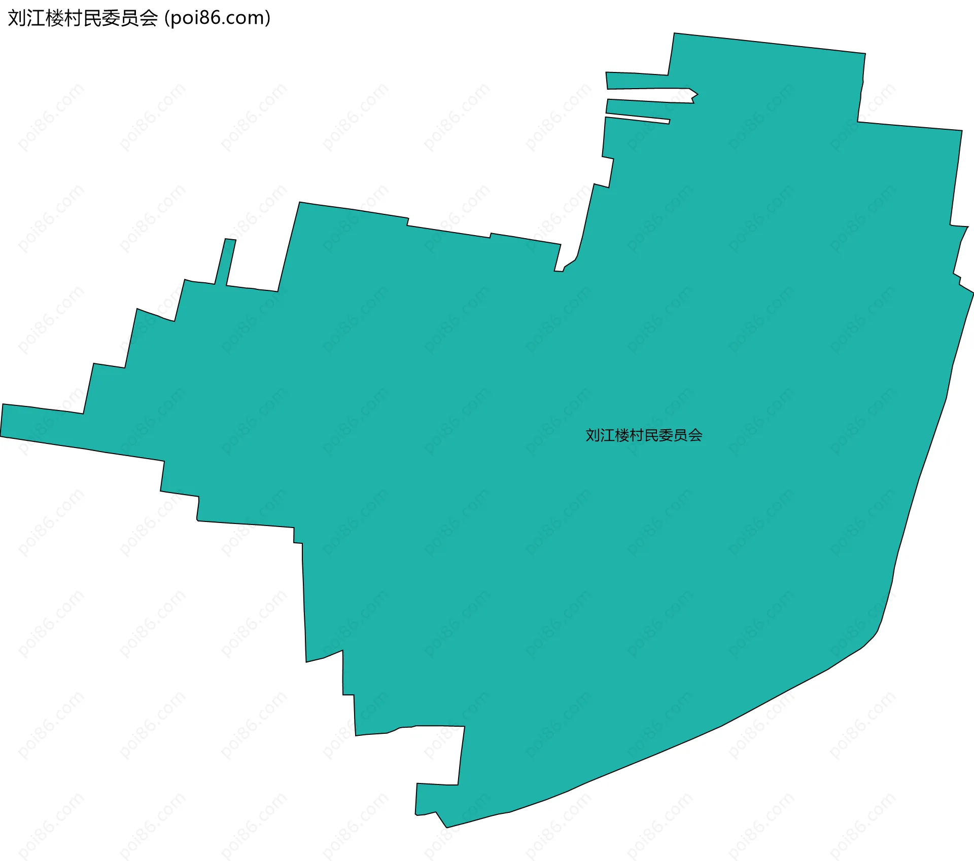 刘江楼村民委员会边界地图