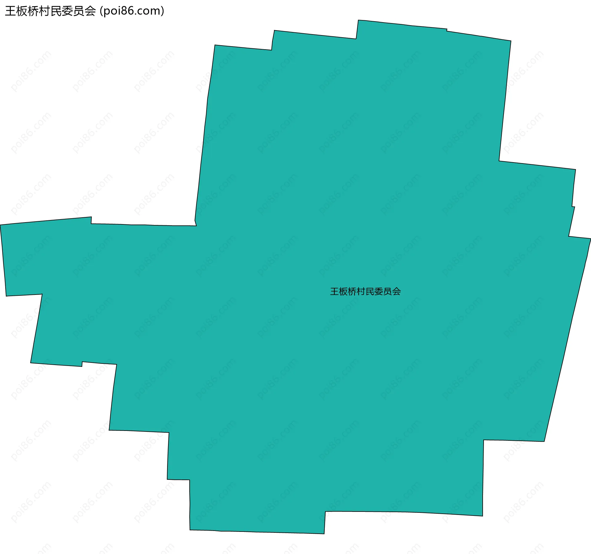 王板桥村民委员会边界地图