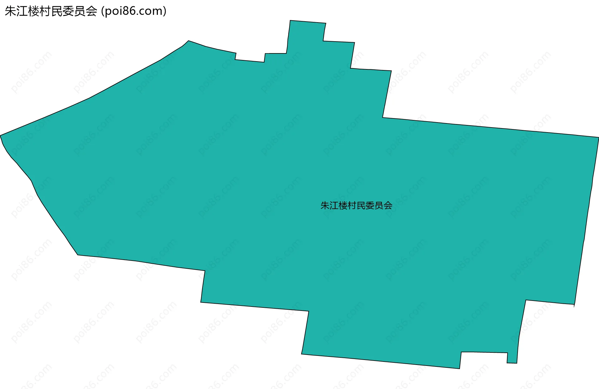 朱江楼村民委员会边界地图