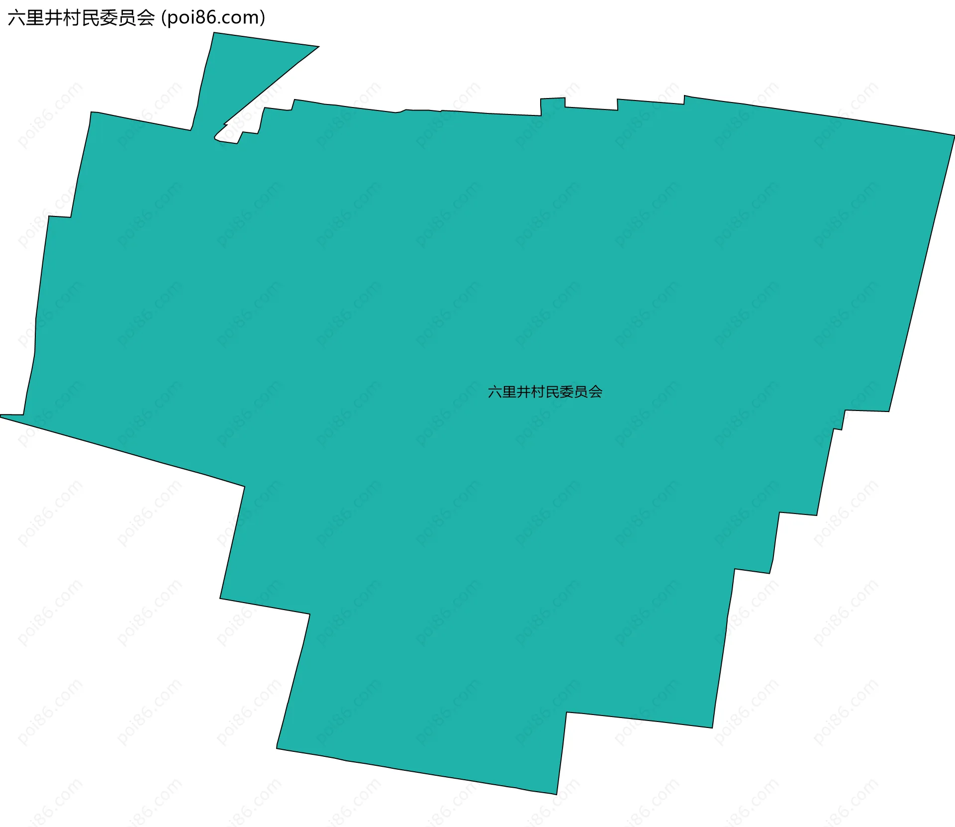 六里井村民委员会边界地图