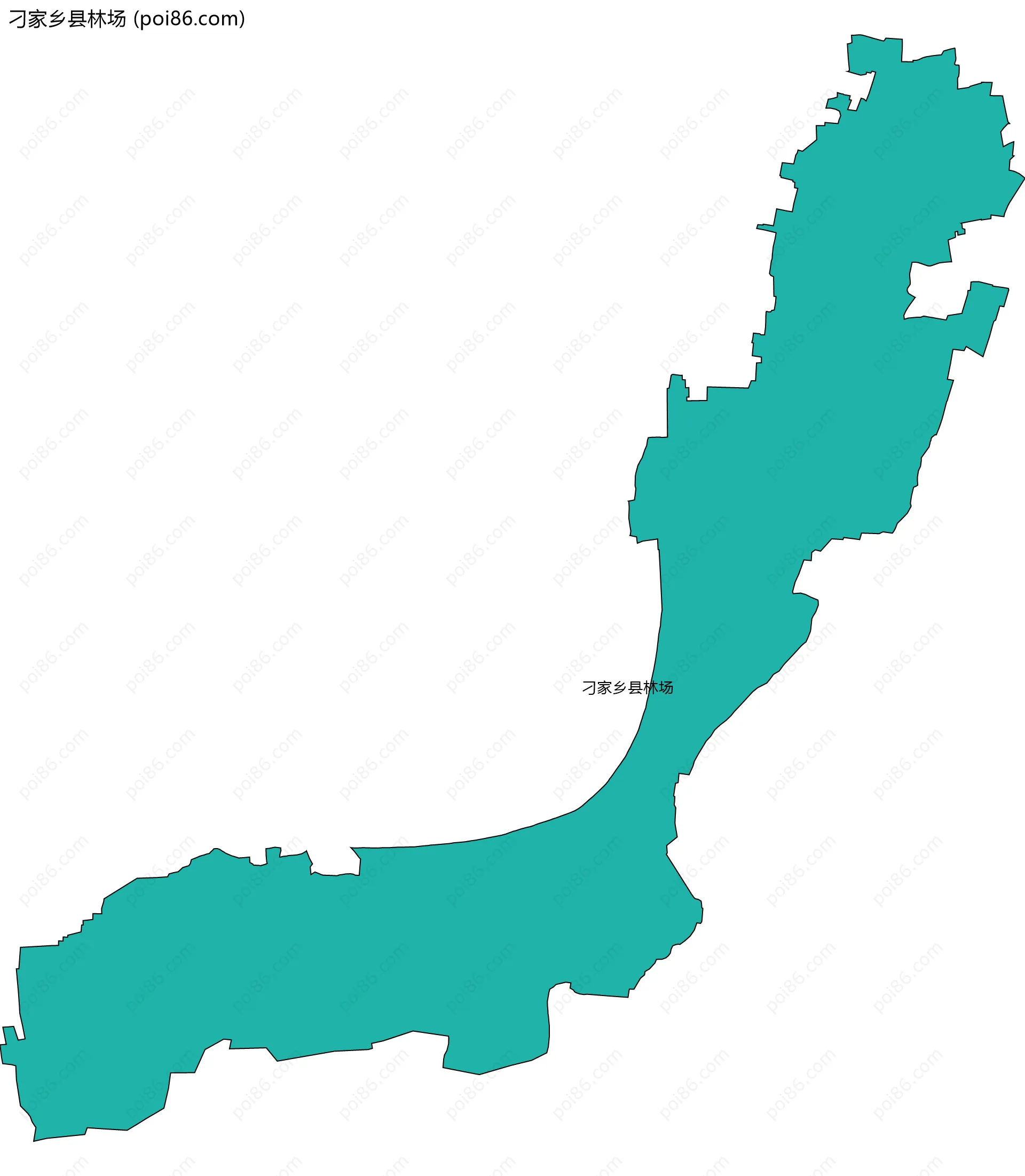 刁家乡县林场边界地图