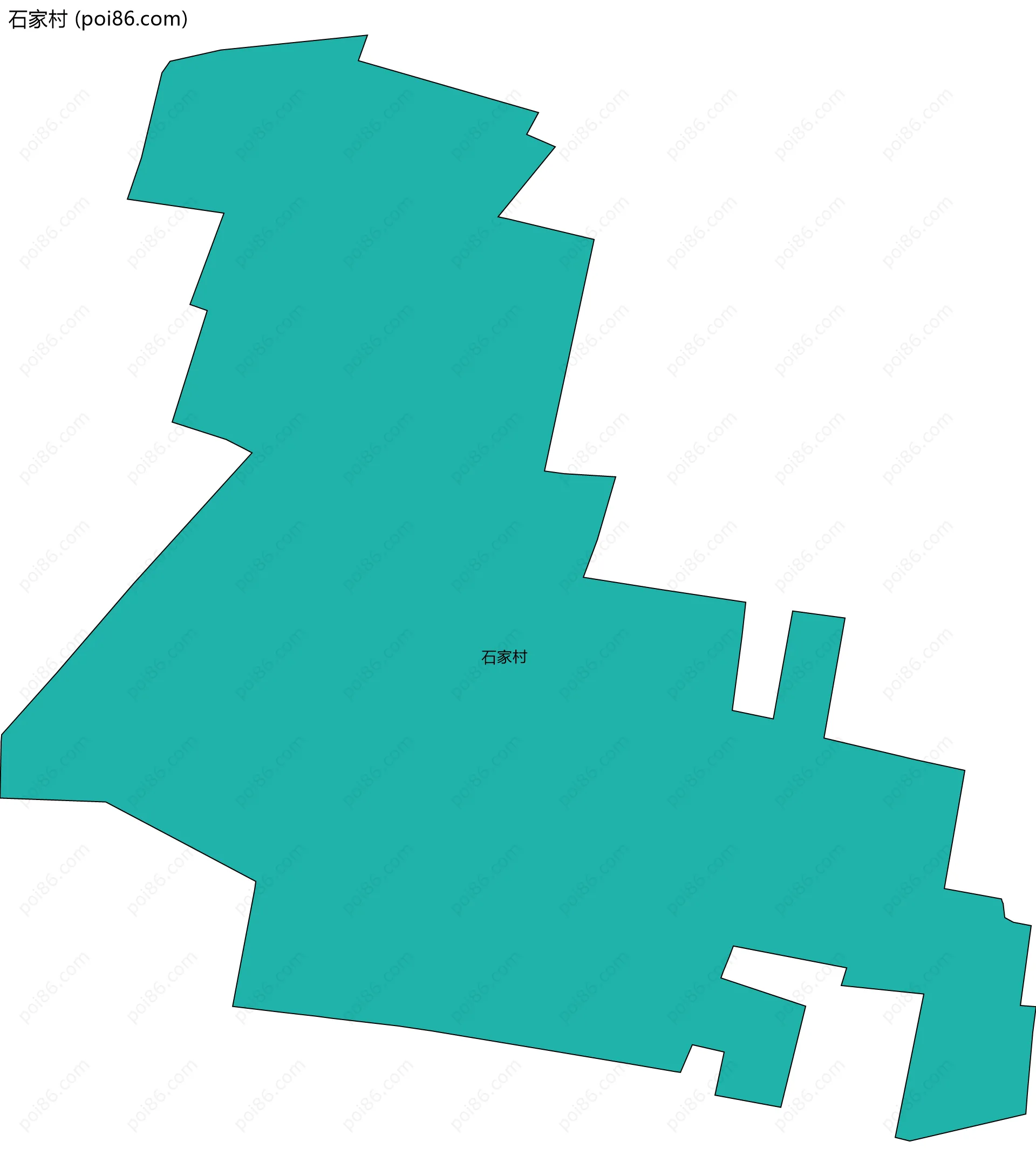 石家村边界地图