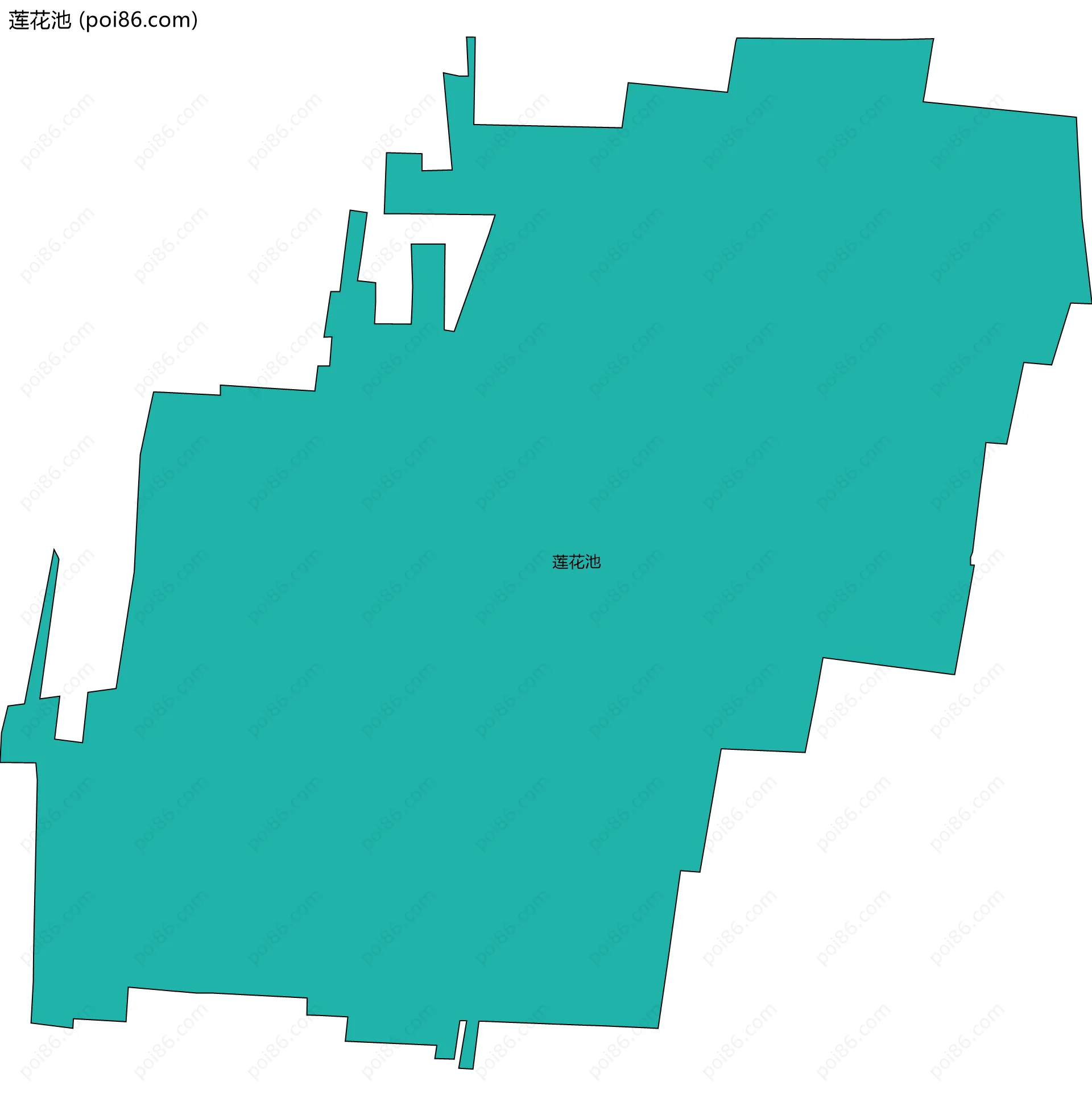 莲花池边界地图