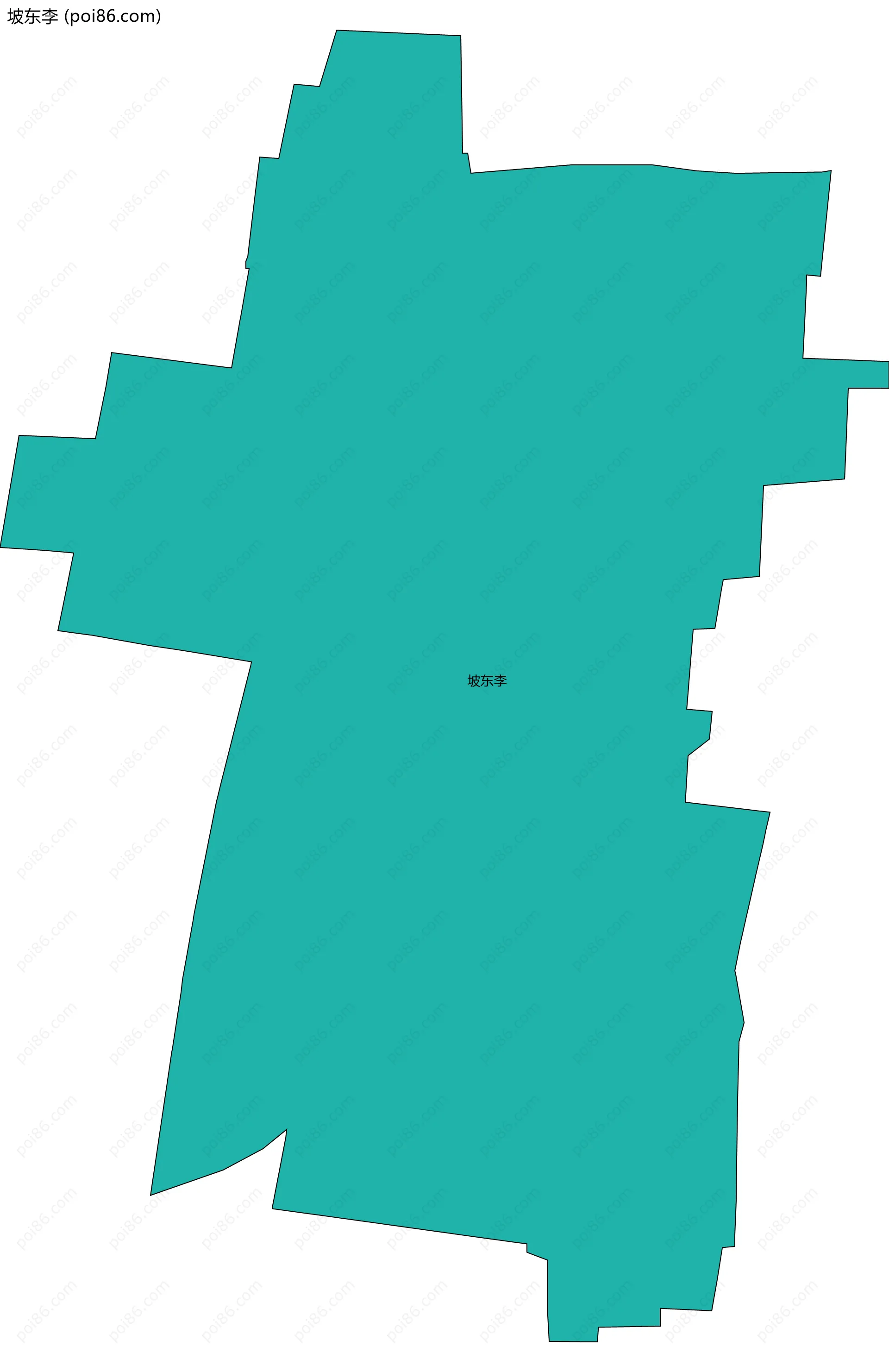 坡东李边界地图