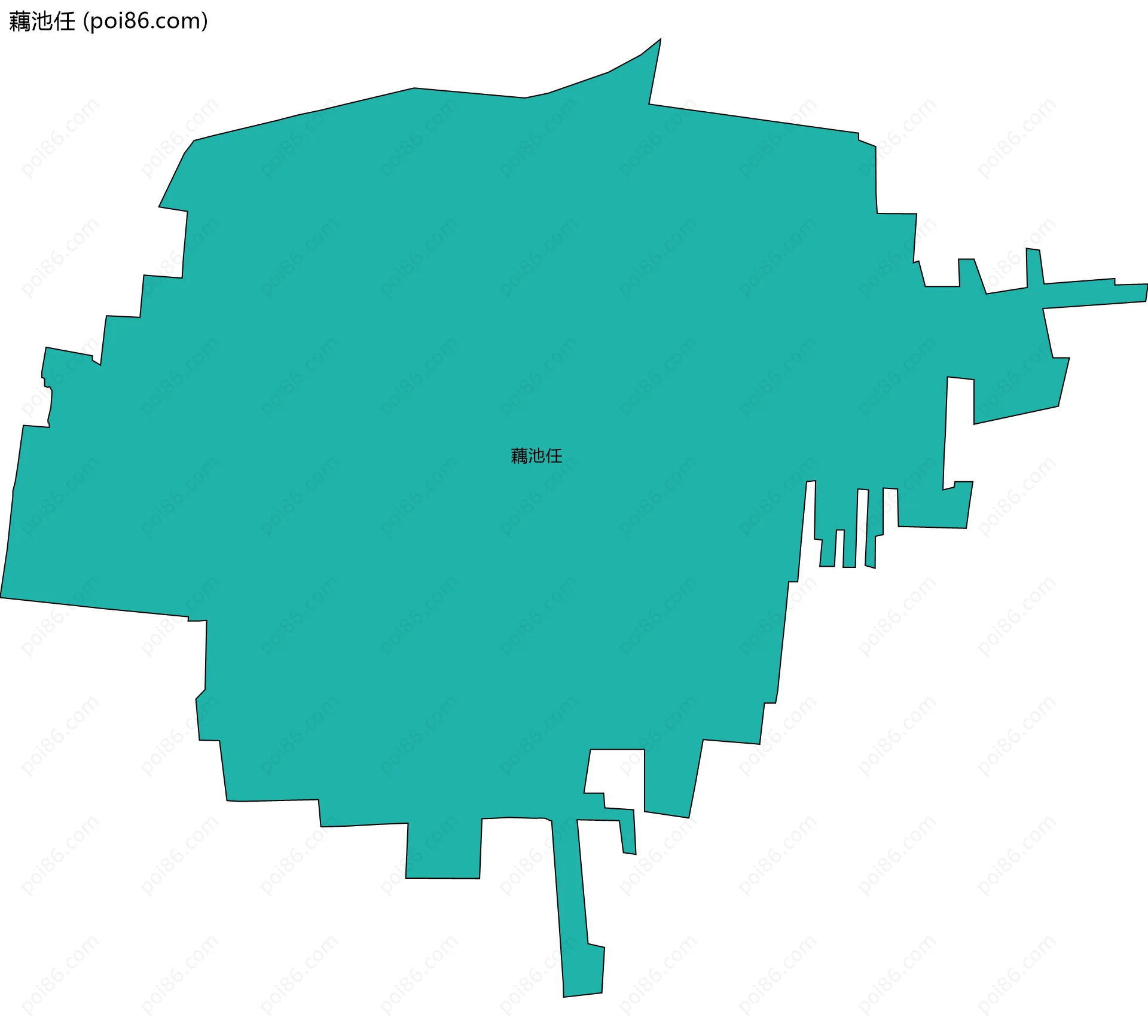 藕池任边界地图
