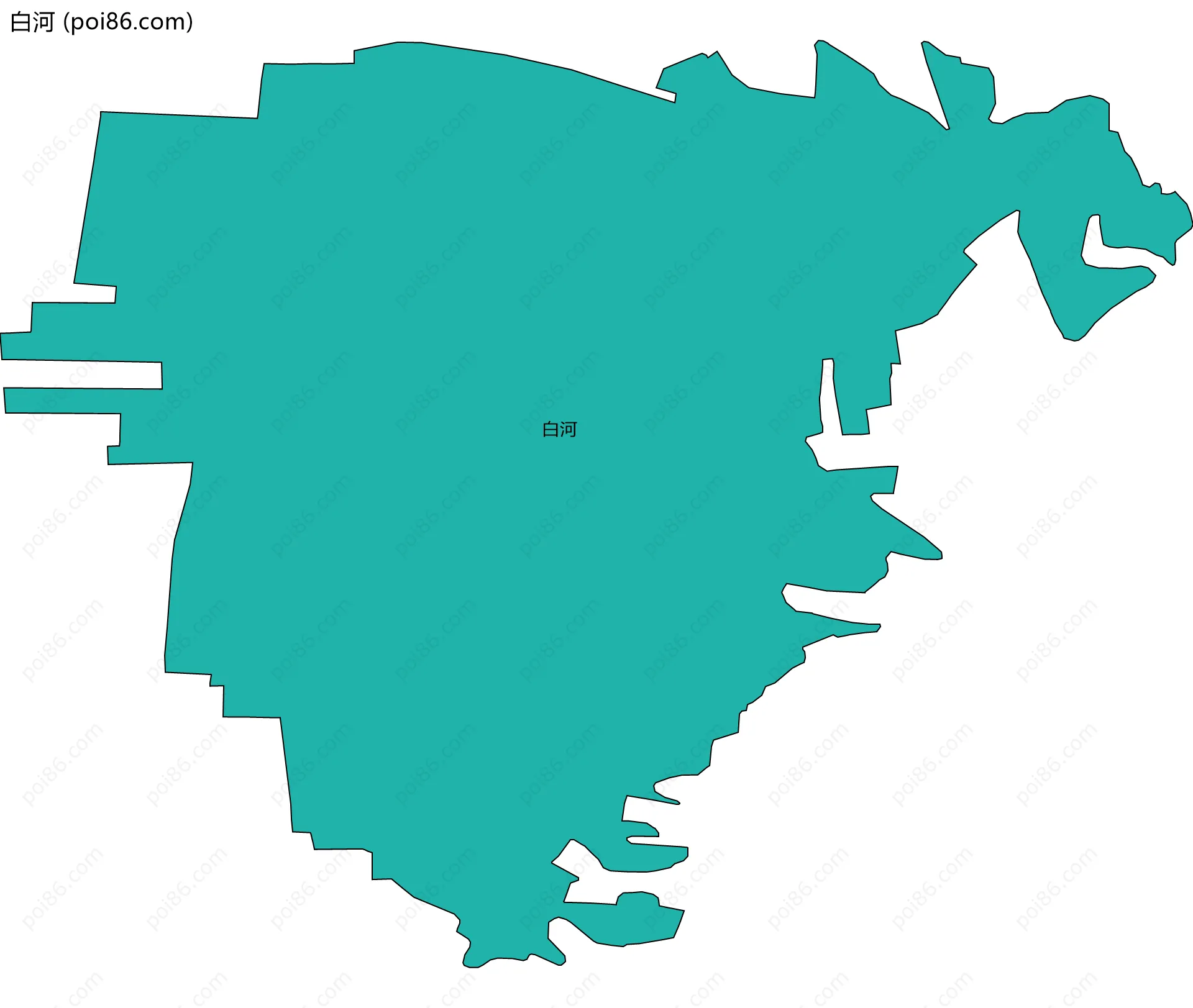 白河边界地图
