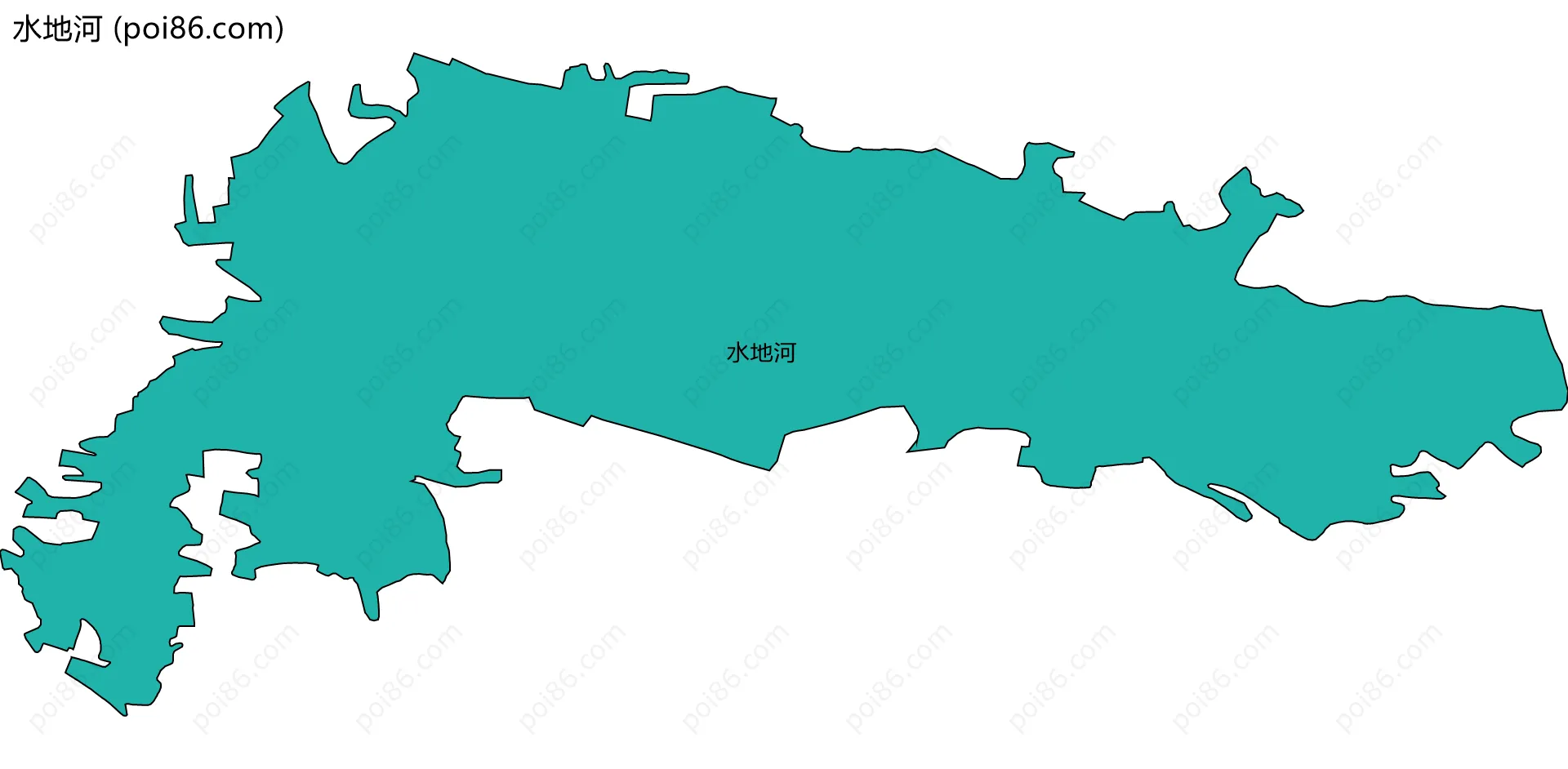 水地河边界地图