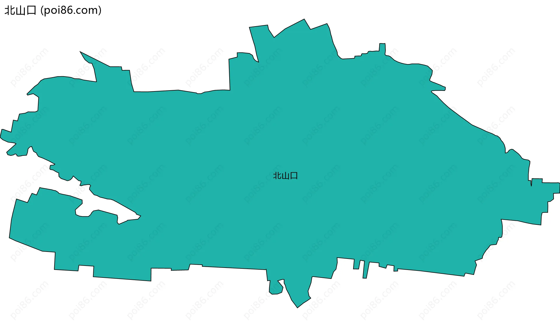 北山口边界地图