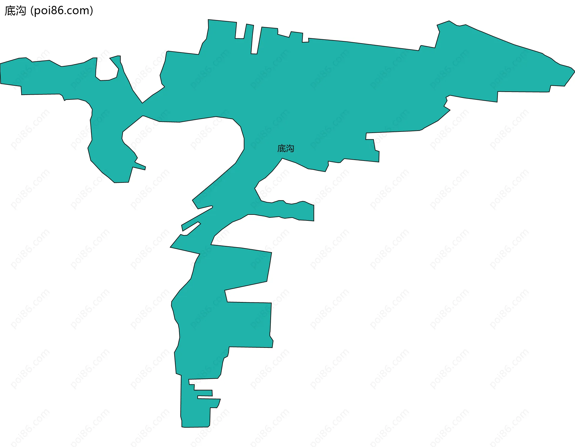 底沟边界地图