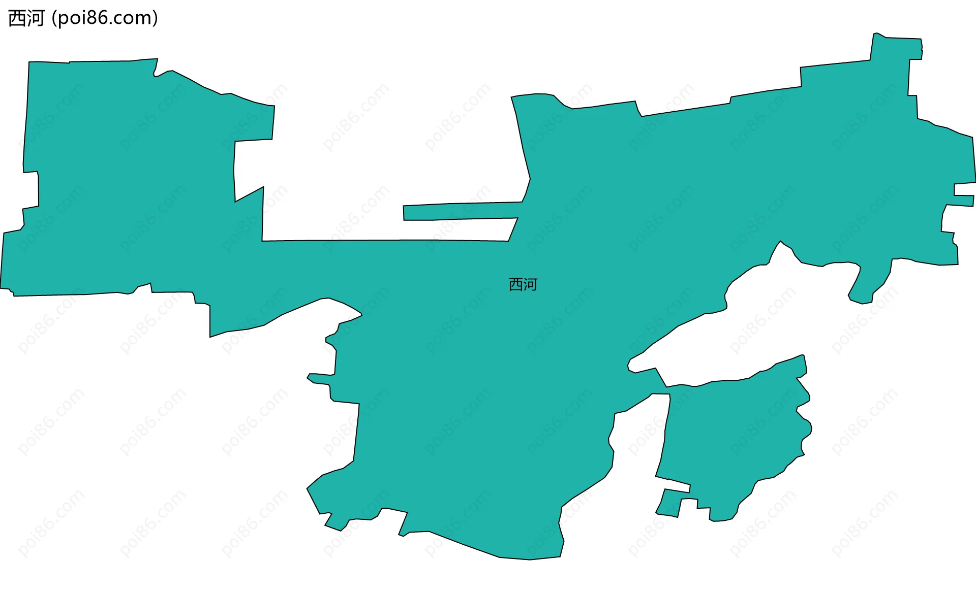 西河边界地图