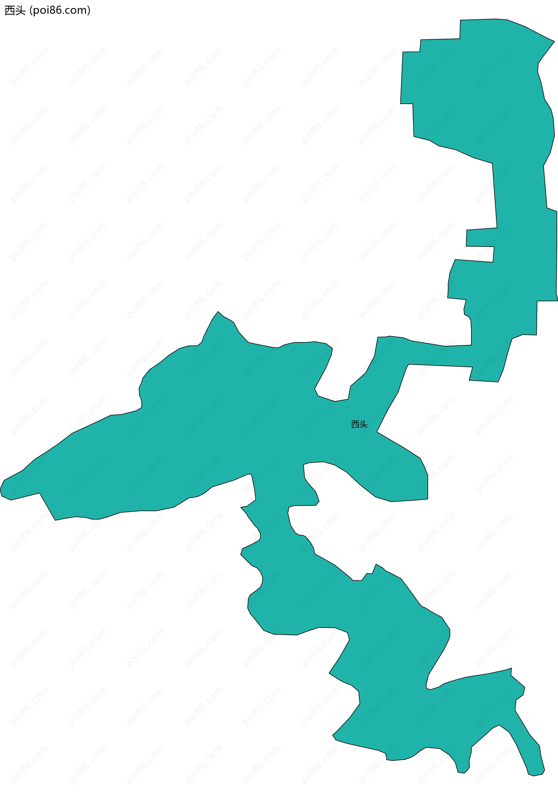 西头边界地图
