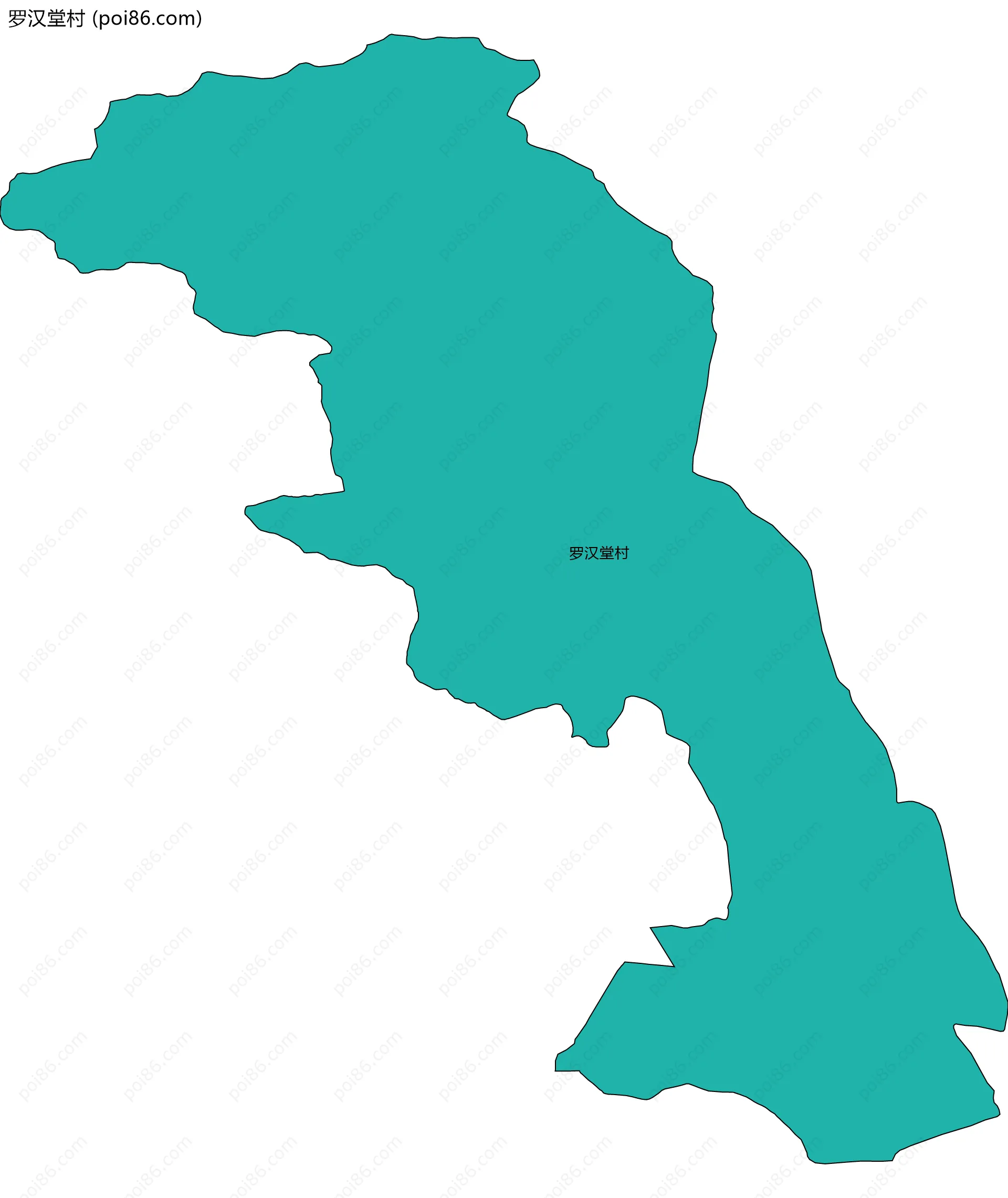 罗汉堂村边界地图