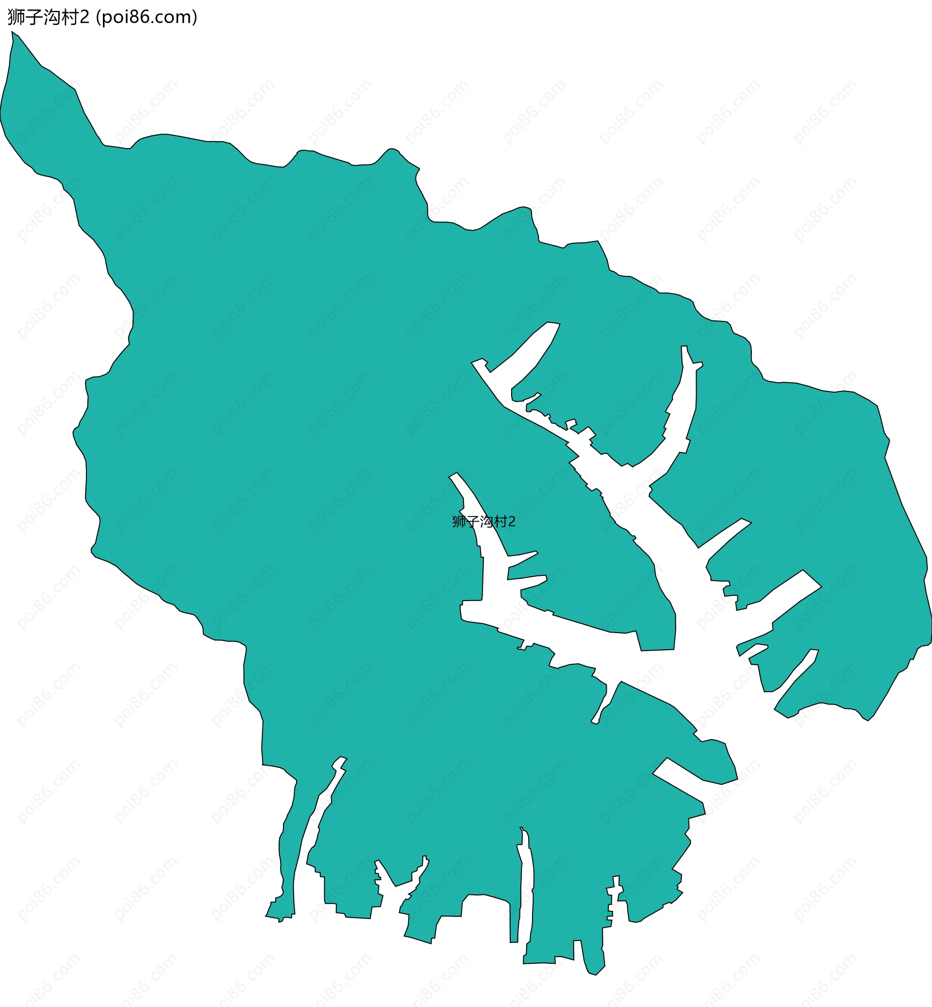 狮子沟村2边界地图