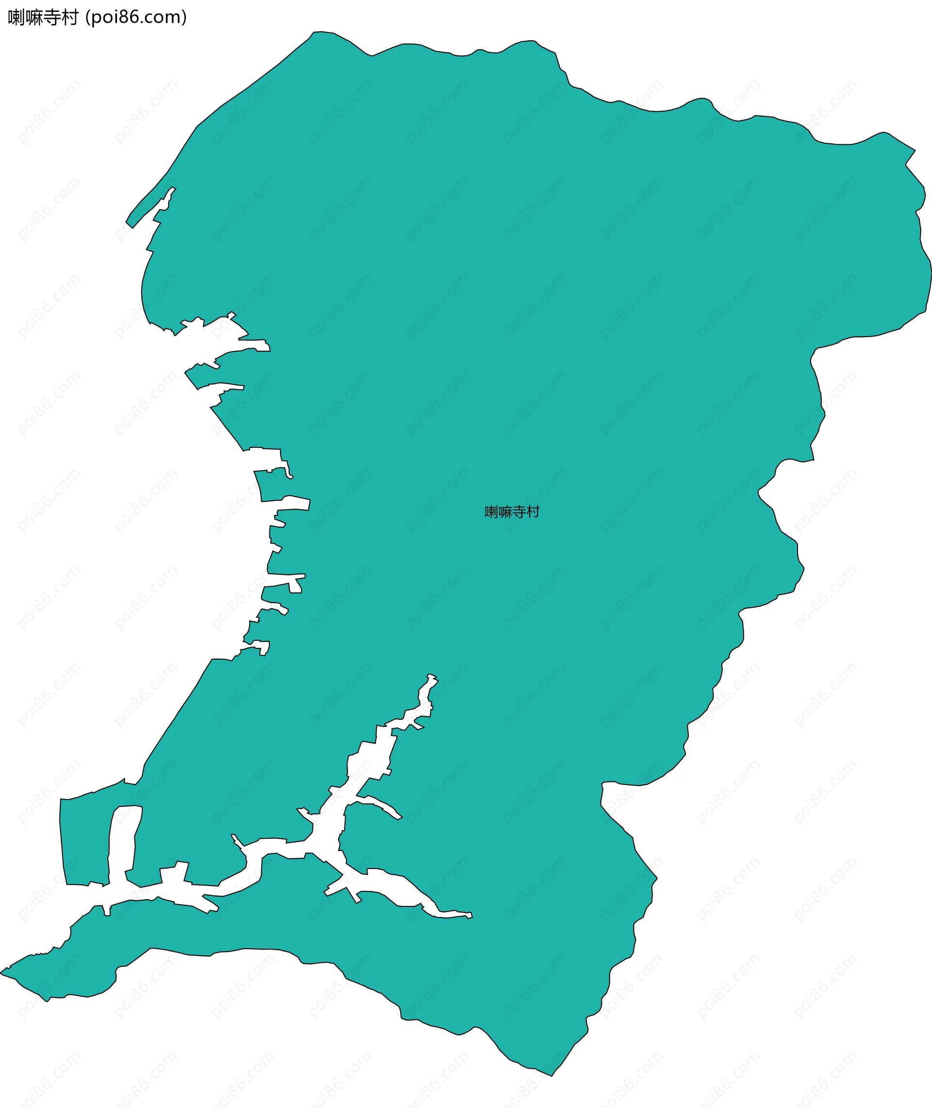 喇嘛寺村边界地图