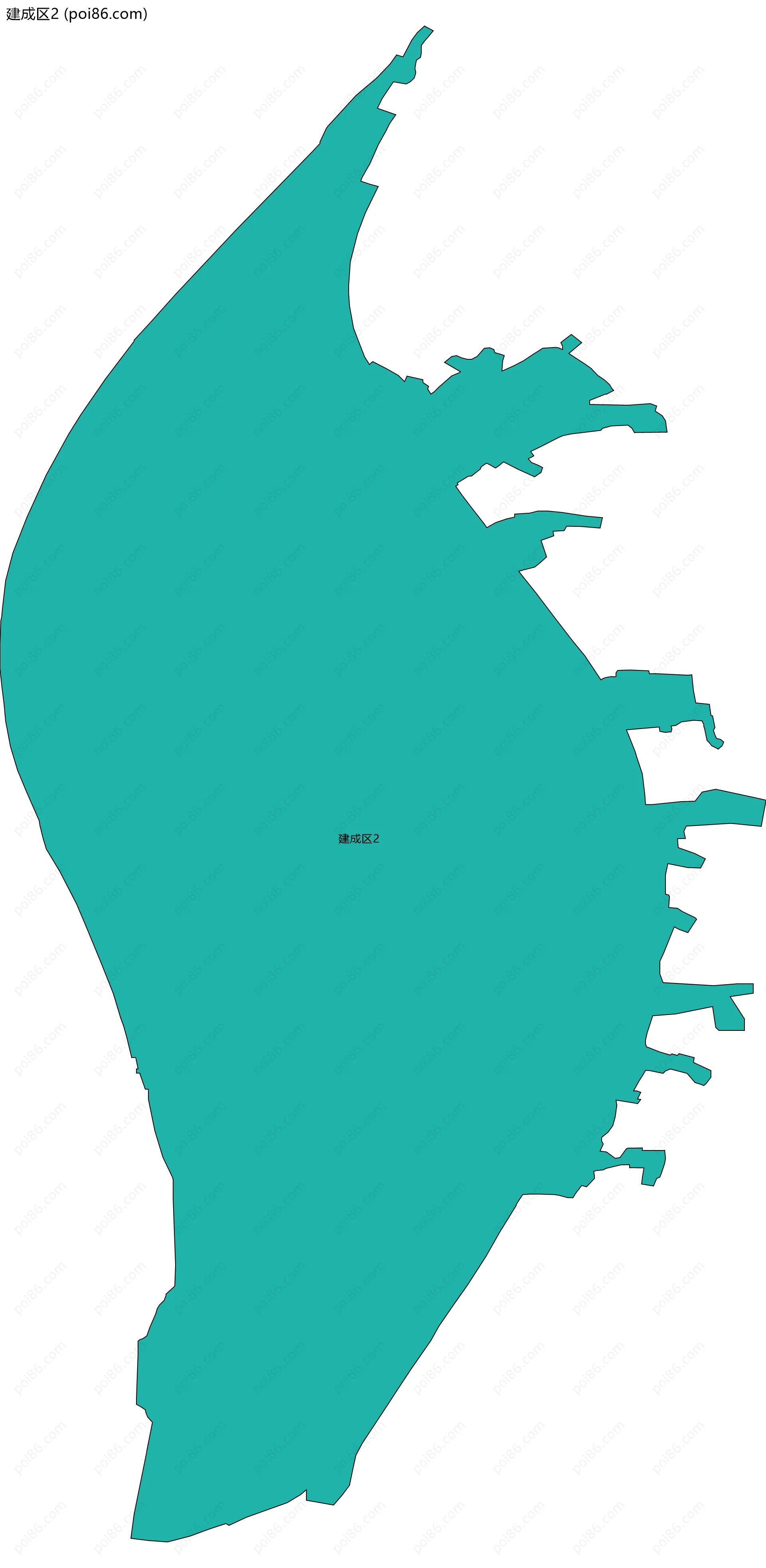 建成区2边界地图