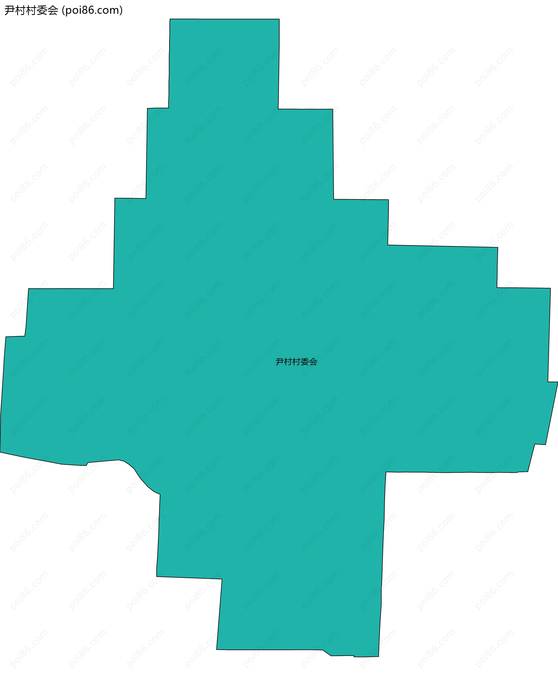 尹村村委会边界地图