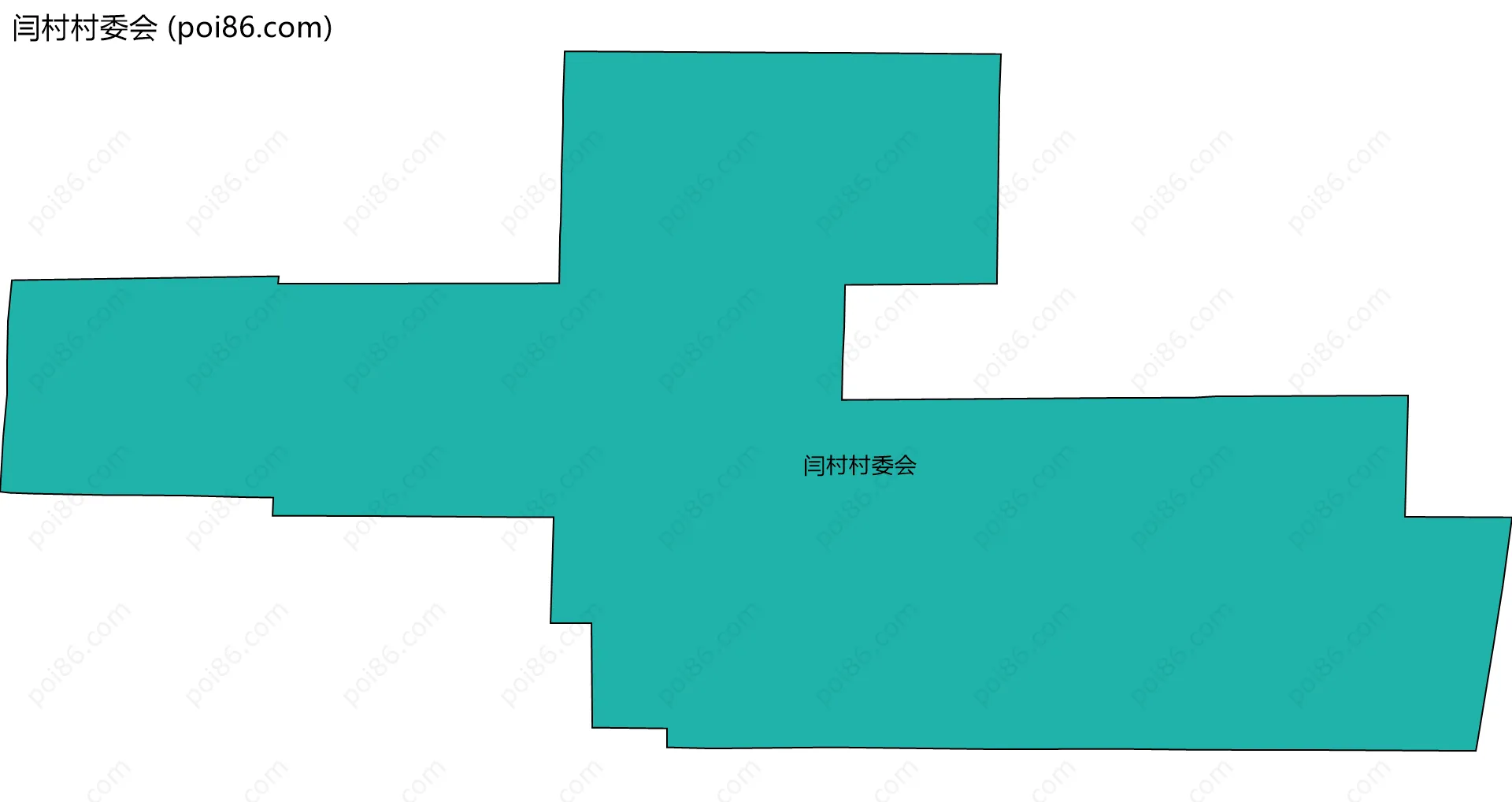 闫村村委会边界地图