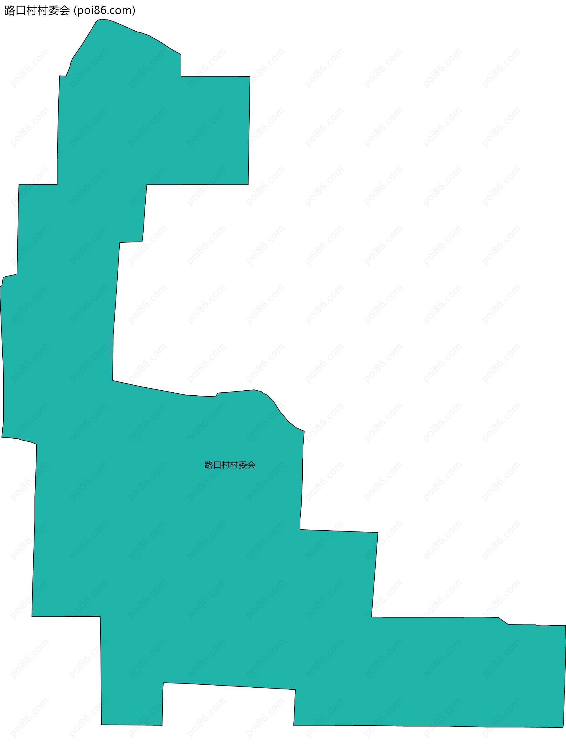 路口村村委会边界地图
