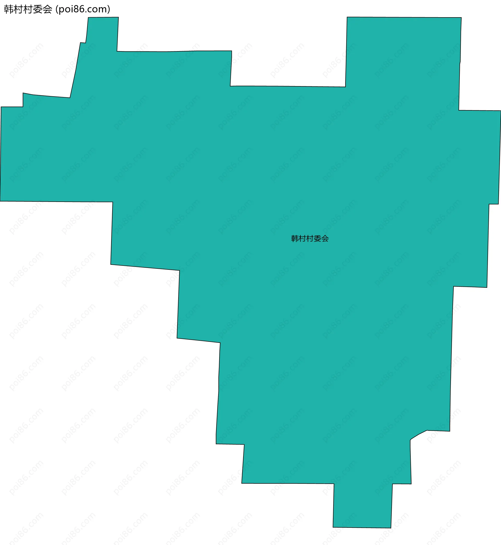 韩村村委会边界地图