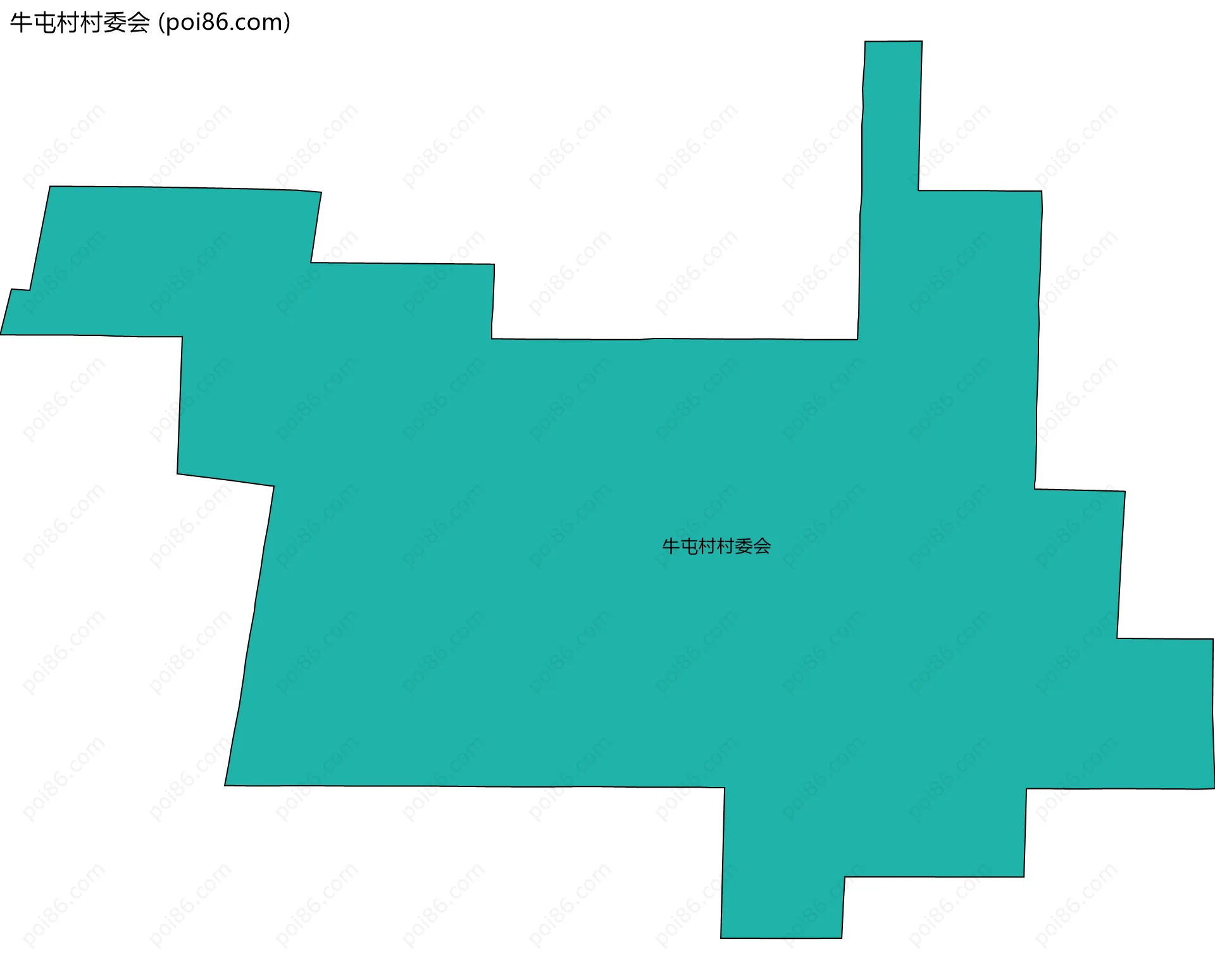 牛屯村村委会边界地图