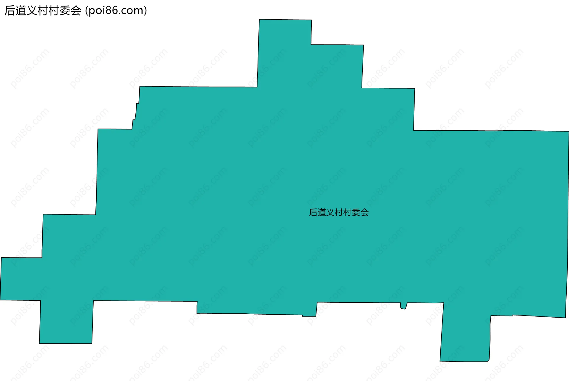 后道义村村委会边界地图