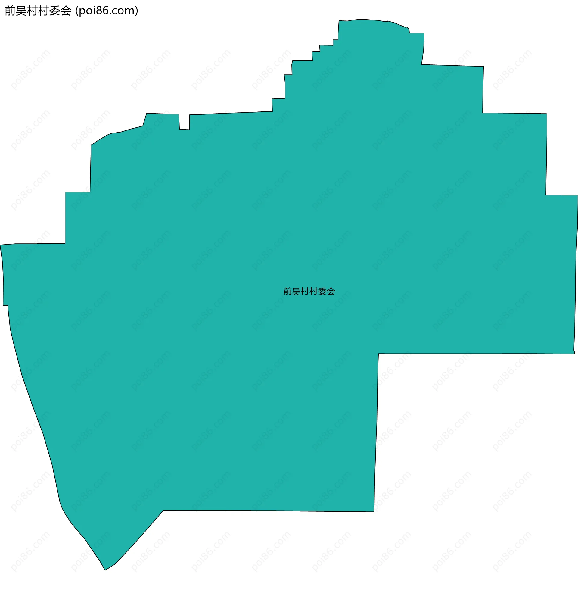 前吴村村委会边界地图