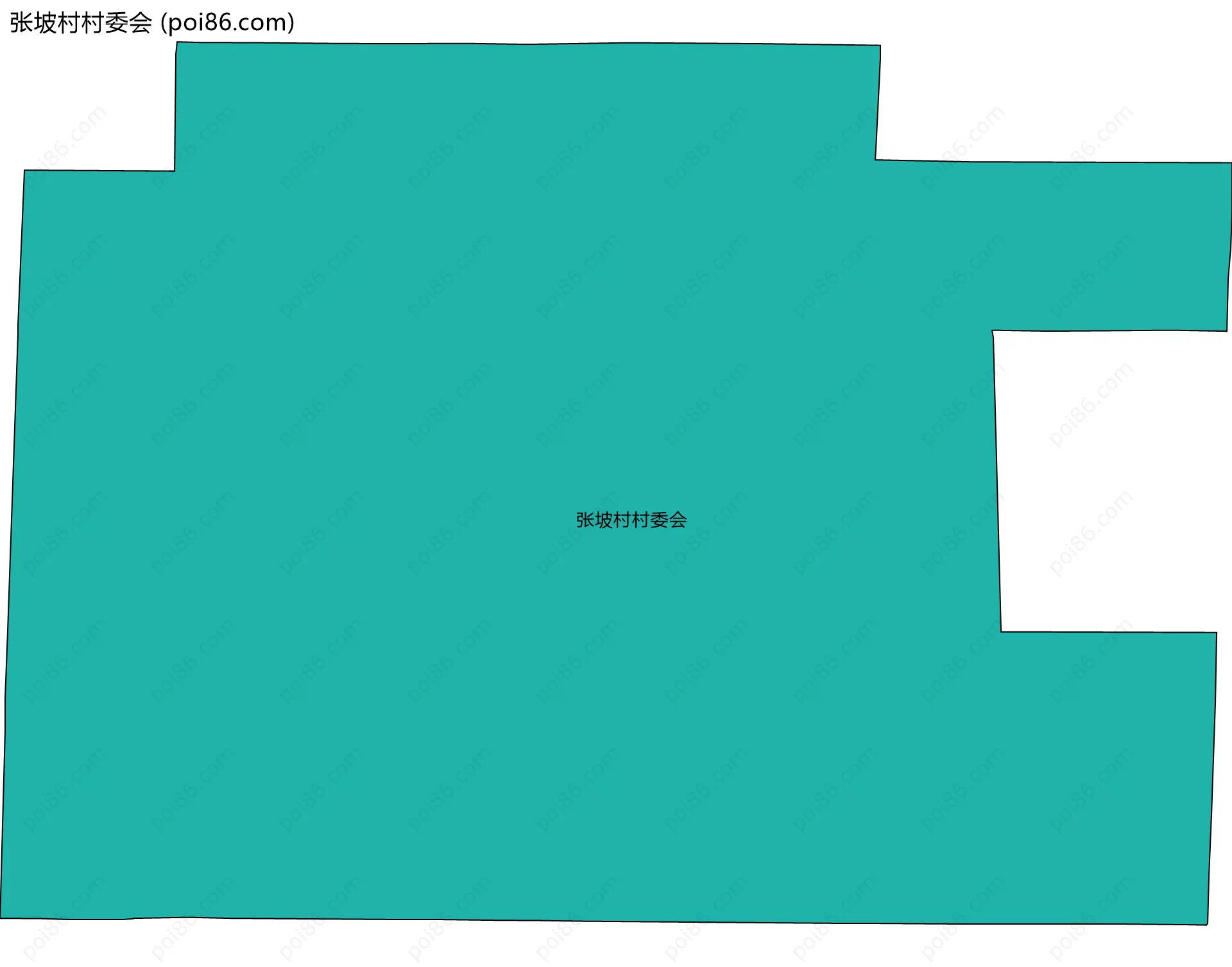 张坡村村委会边界地图
